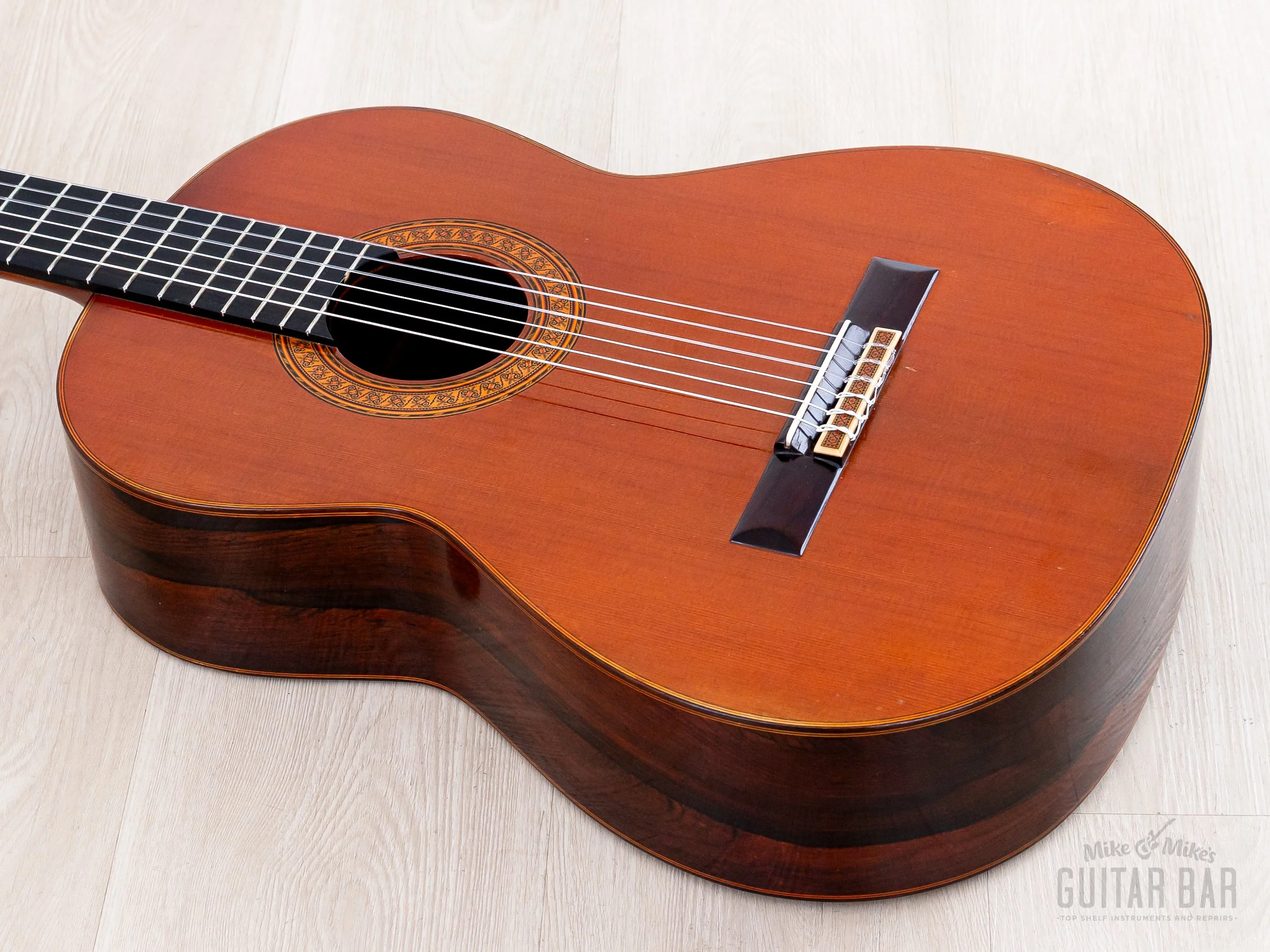 1973 Sakazo Nakade No. 1200Y Vintage Classical Guitar, Spruce + Brazilian Rosewood w/ Case - Image 11