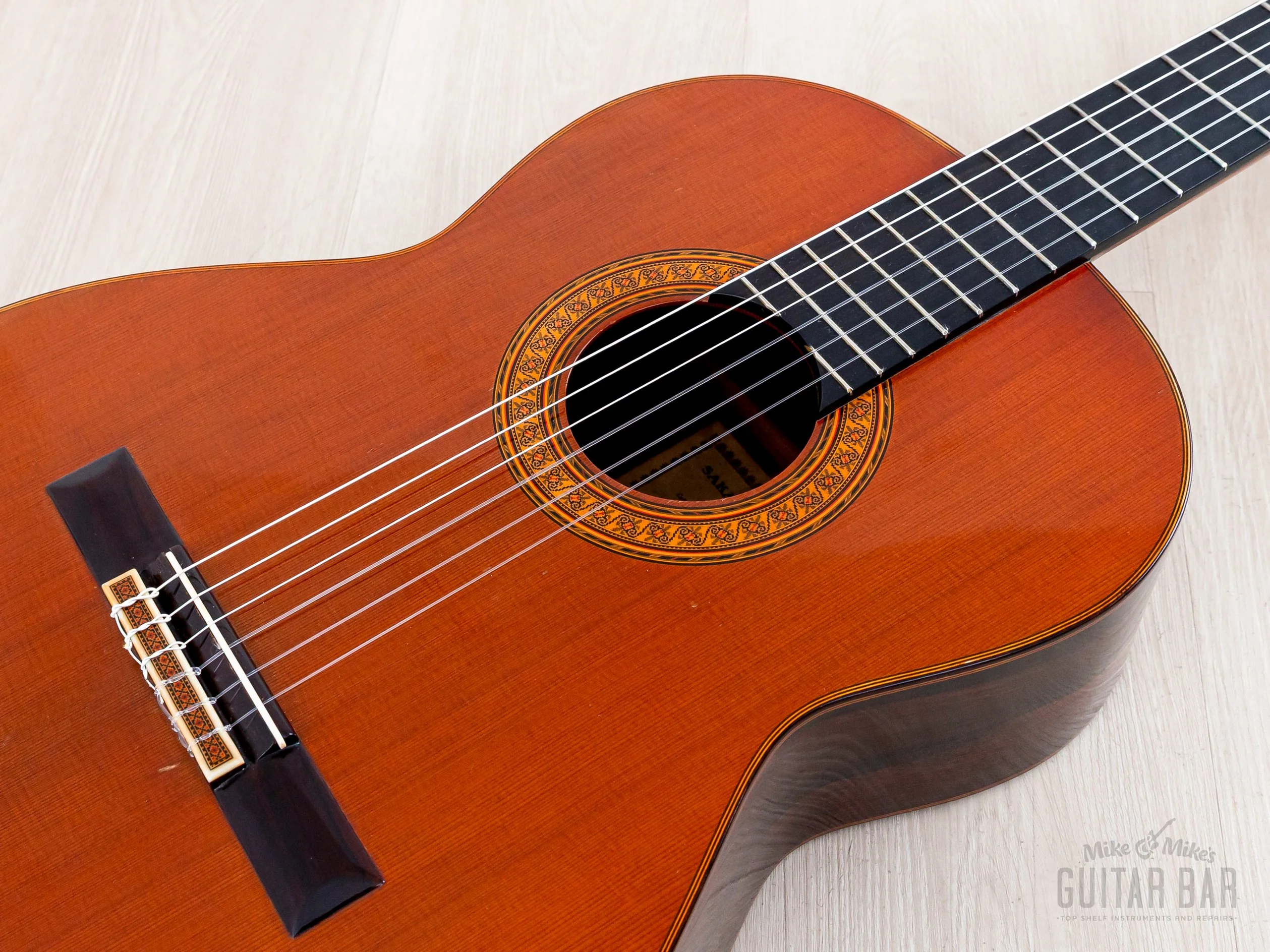 1973 Sakazo Nakade No. 1200Y Vintage Classical Guitar, Spruce + Brazilian Rosewood w/ Case - Image 7