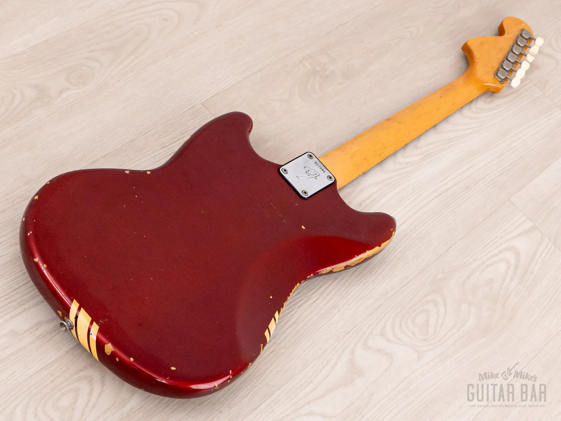 1974 Fender Competition Mustang Vintage Offset Guitar Competition Red w/ Case - Image 14