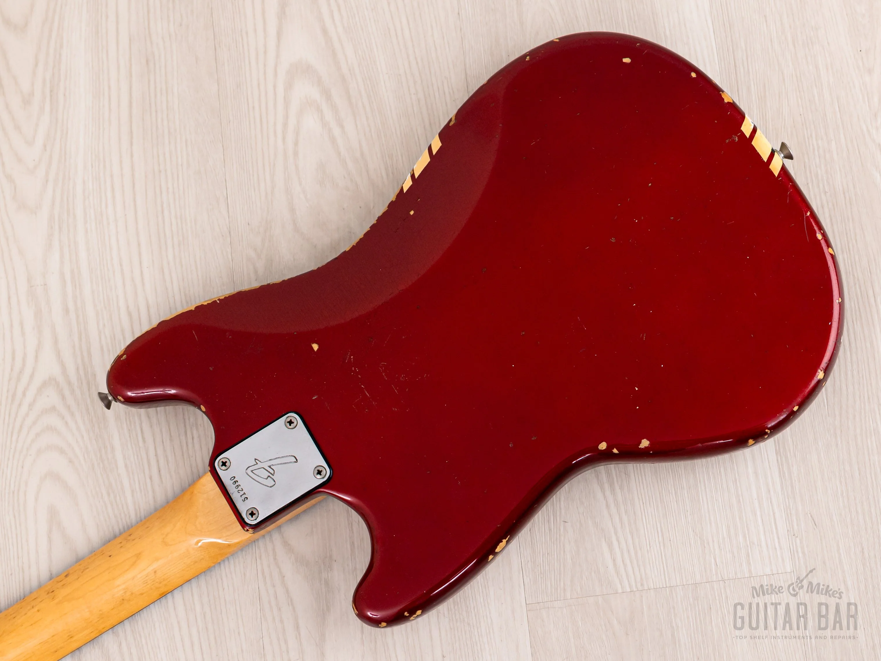 1974 Fender Competition Mustang Vintage Offset Guitar Competition Red w/ Case - Image 15