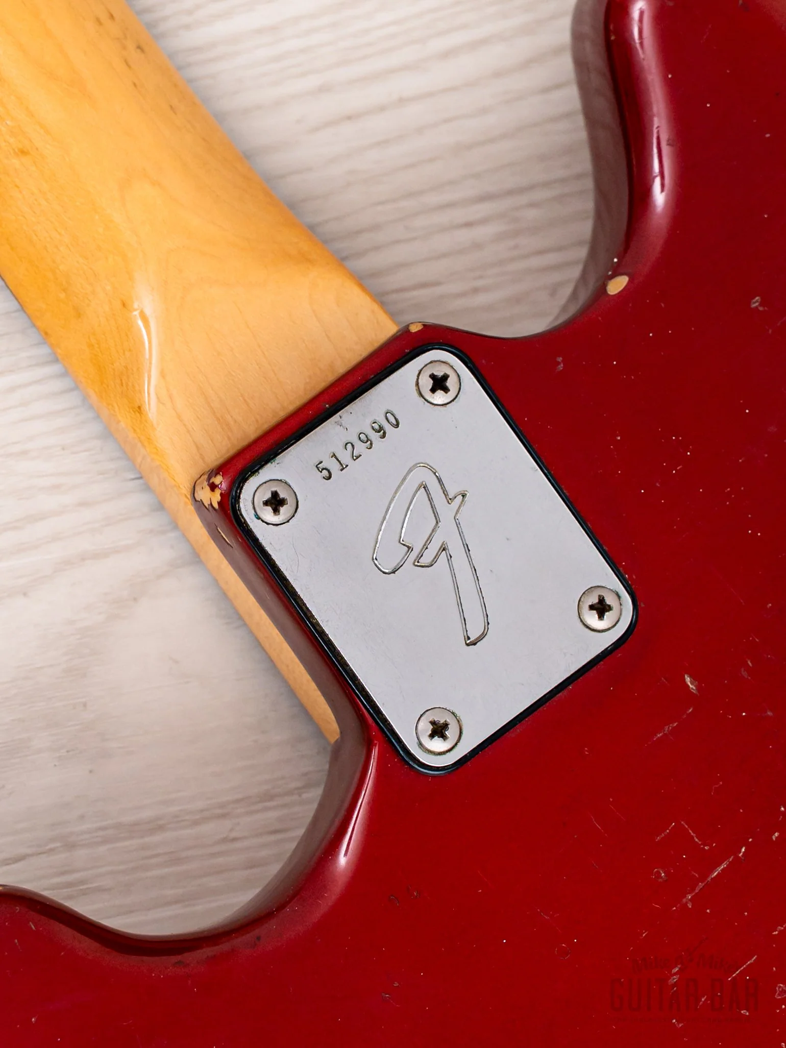 1974 Fender Competition Mustang Vintage Offset Guitar Competition Red w/ Case - Image 16