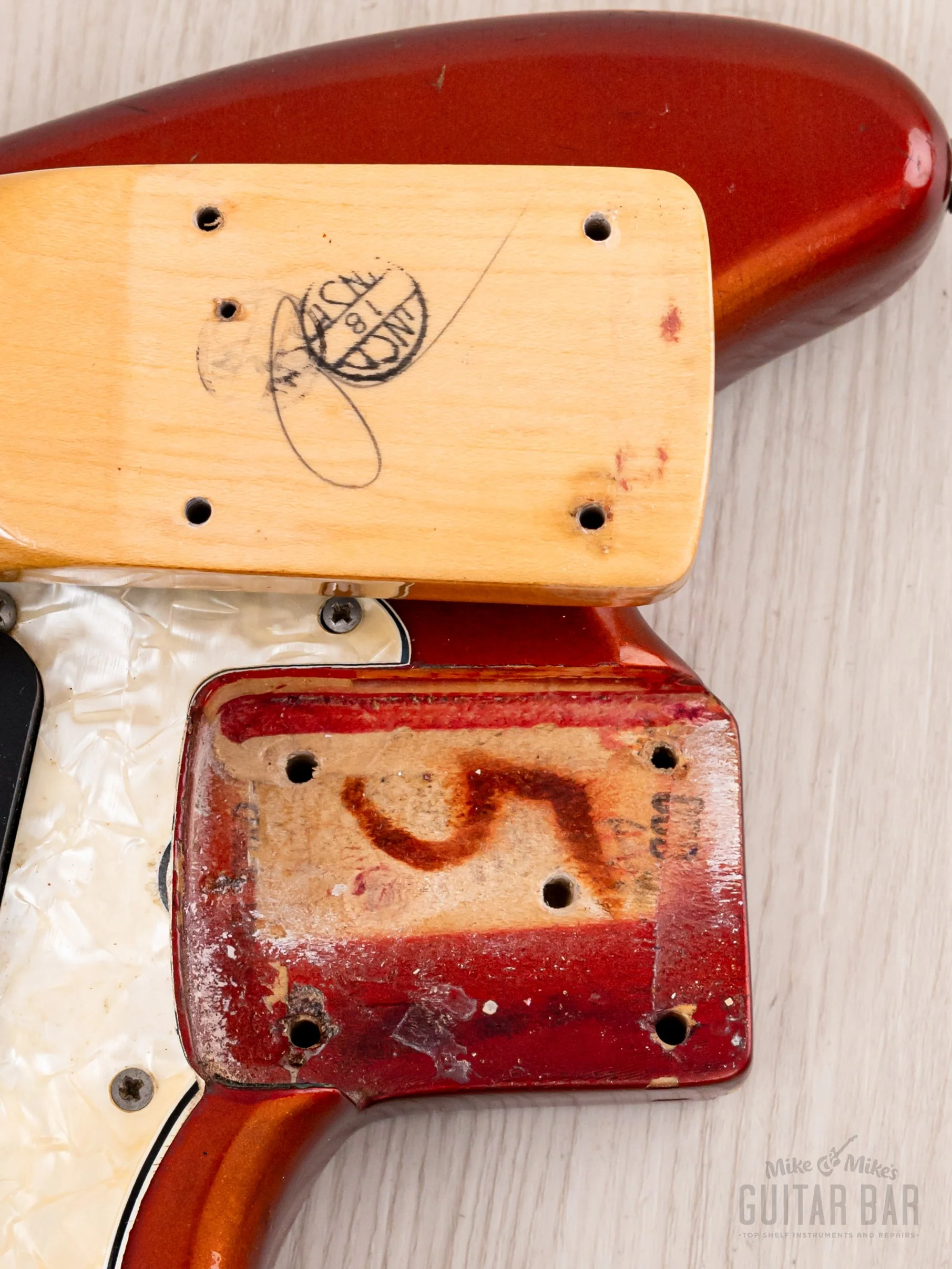 1974 Fender Competition Mustang Vintage Offset Guitar Competition Red w/ Case - Image 18