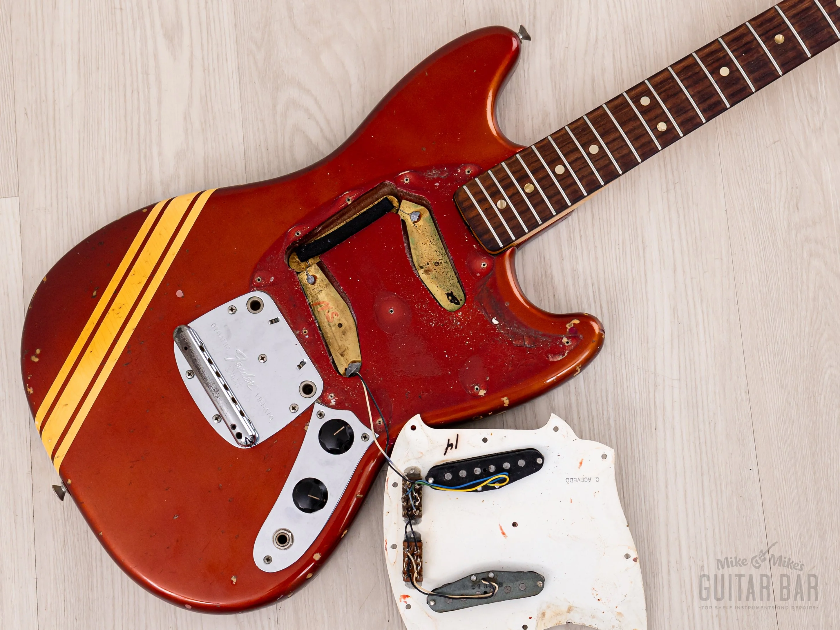 1974 Fender Competition Mustang Vintage Offset Guitar Competition Red w/ Case - Image 23