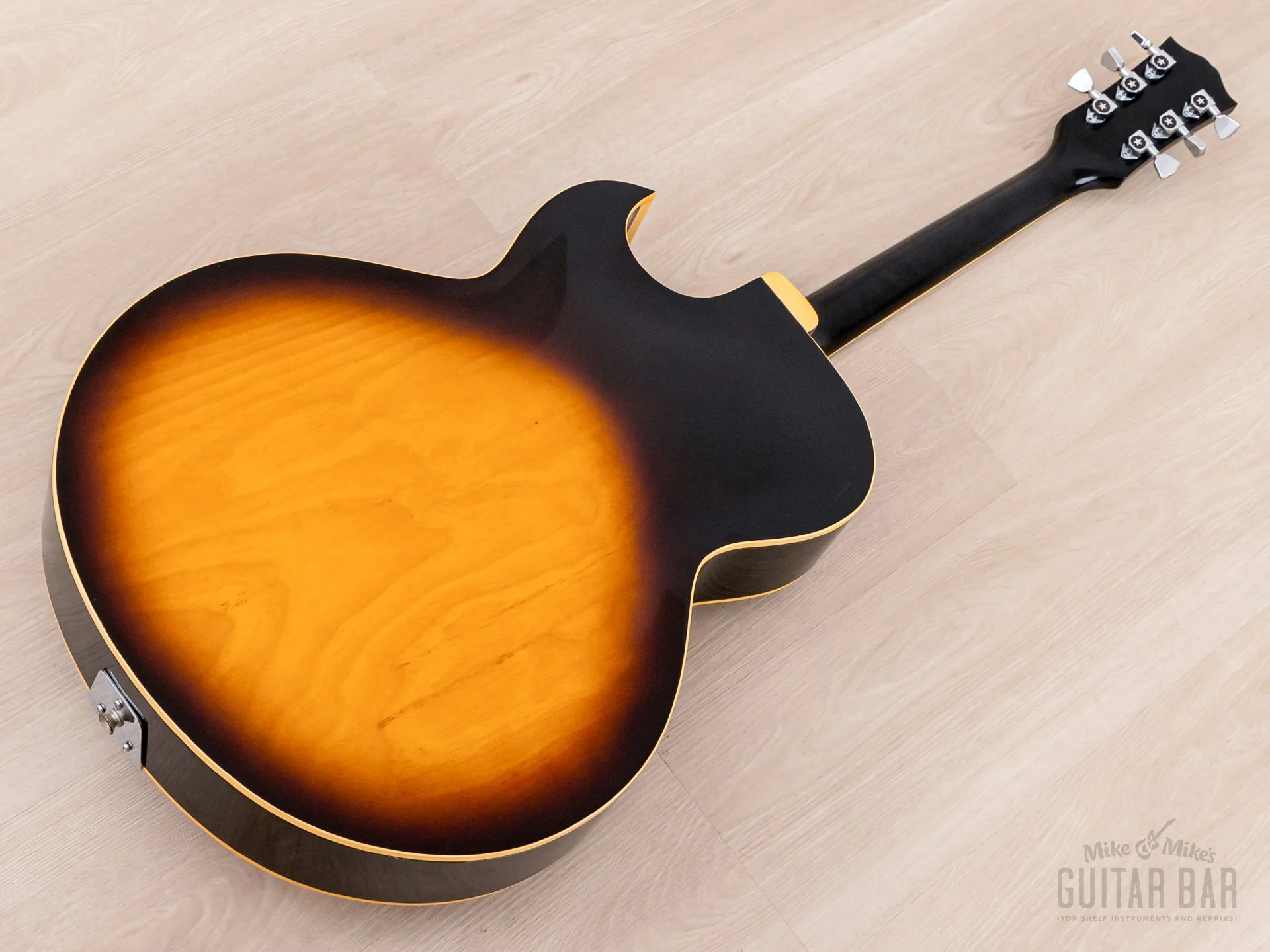 1974 Greco S-55 Vintage Hollowbody Guitar ES-175-Spec Sunburst w/ Embossed Pickups & Case, Japan Fujigen - Image 13