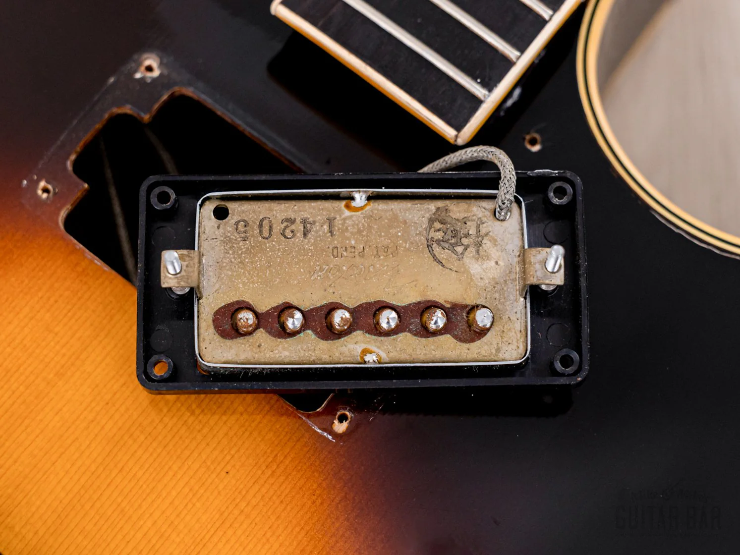 1974 Greco S-55 Vintage Hollowbody Guitar ES-175-Spec Sunburst w/ Embossed Pickups & Case, Japan Fujigen - Image 15