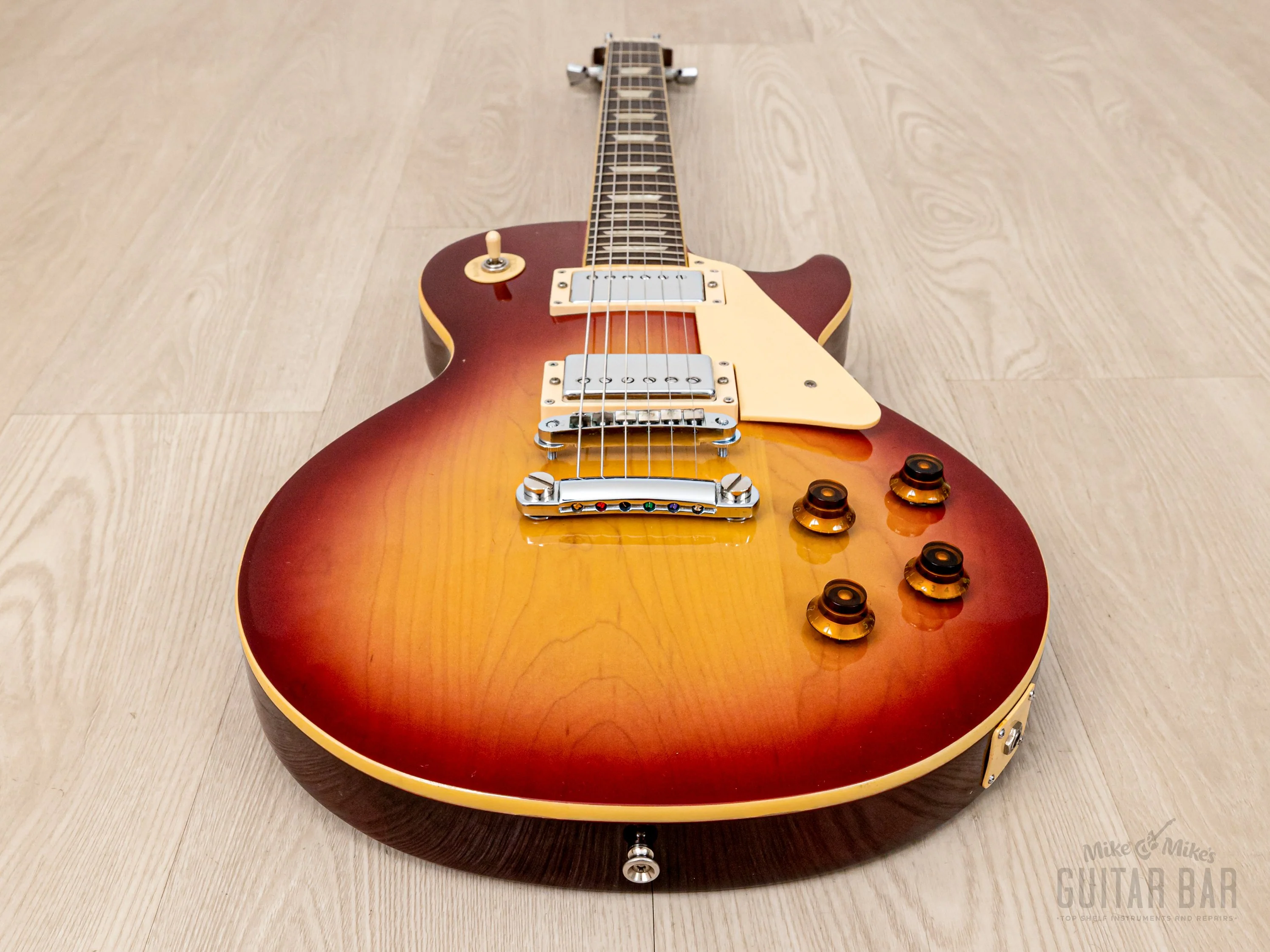 1975 Burny FLG-70 Les Paul Standard Vintage Guitar Cherry Sunburst, Near-Mint w/ Case, Japan Fernandes - Image 10
