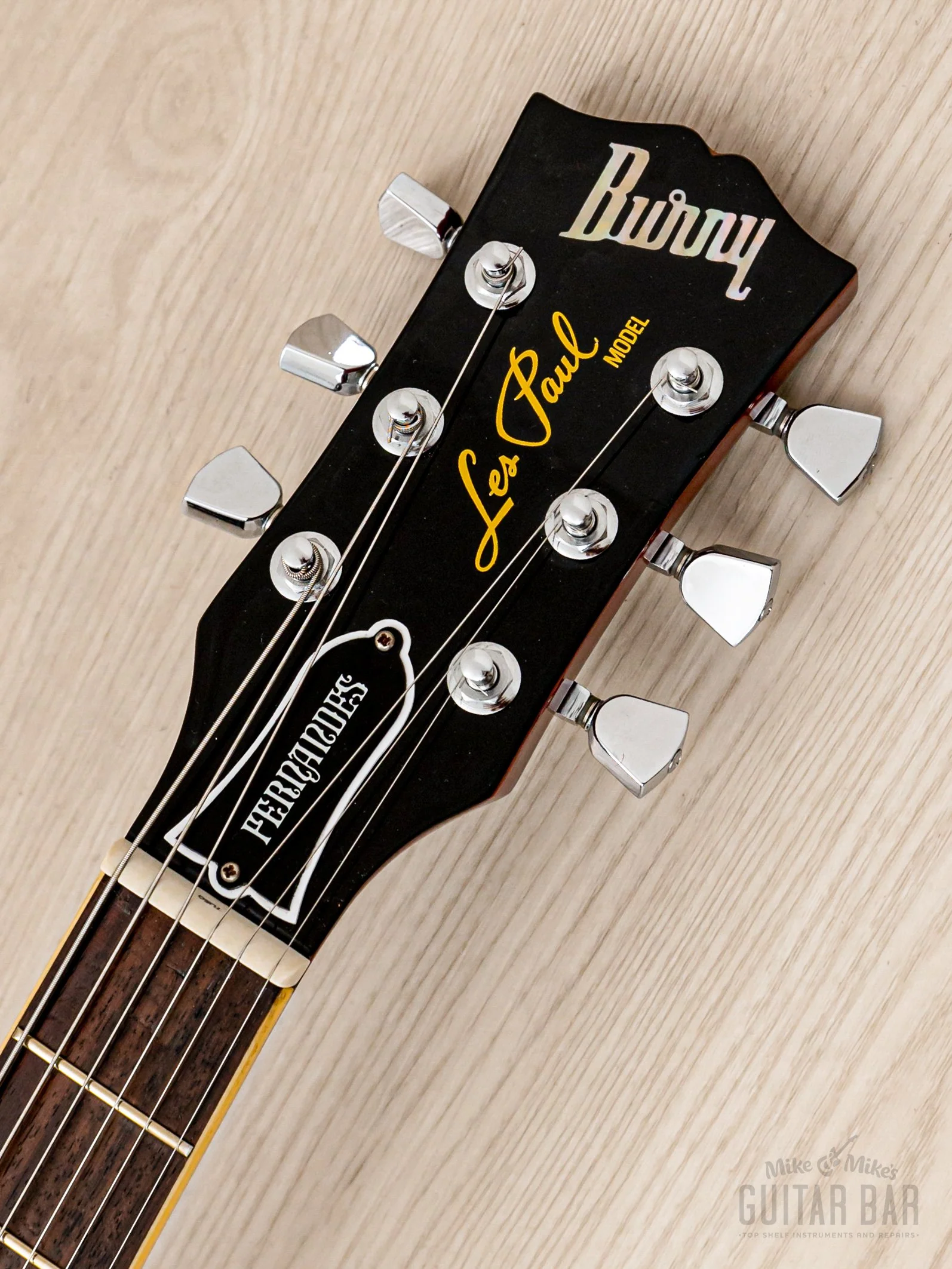 1975 Burny FLG-70 Les Paul Standard Vintage Guitar Cherry Sunburst, Near-Mint w/ Case, Japan Fernandes - Image 4