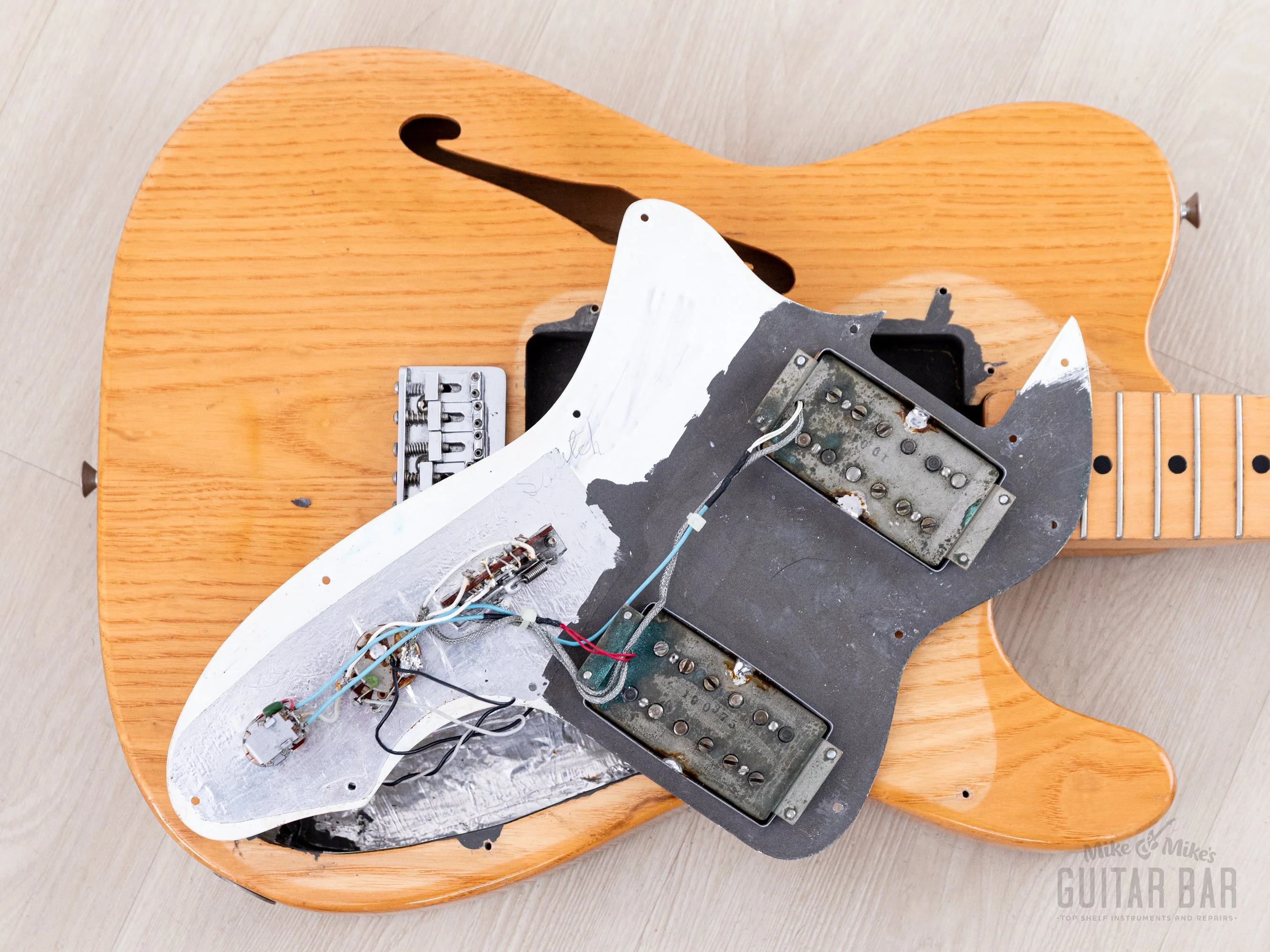 1975 Fender Telecaster Thinline Vintage Semi-Hollow Guitar Natural Ash w/ Seth Lover-Designed CuNiFe Wide Range, Case - Image 20