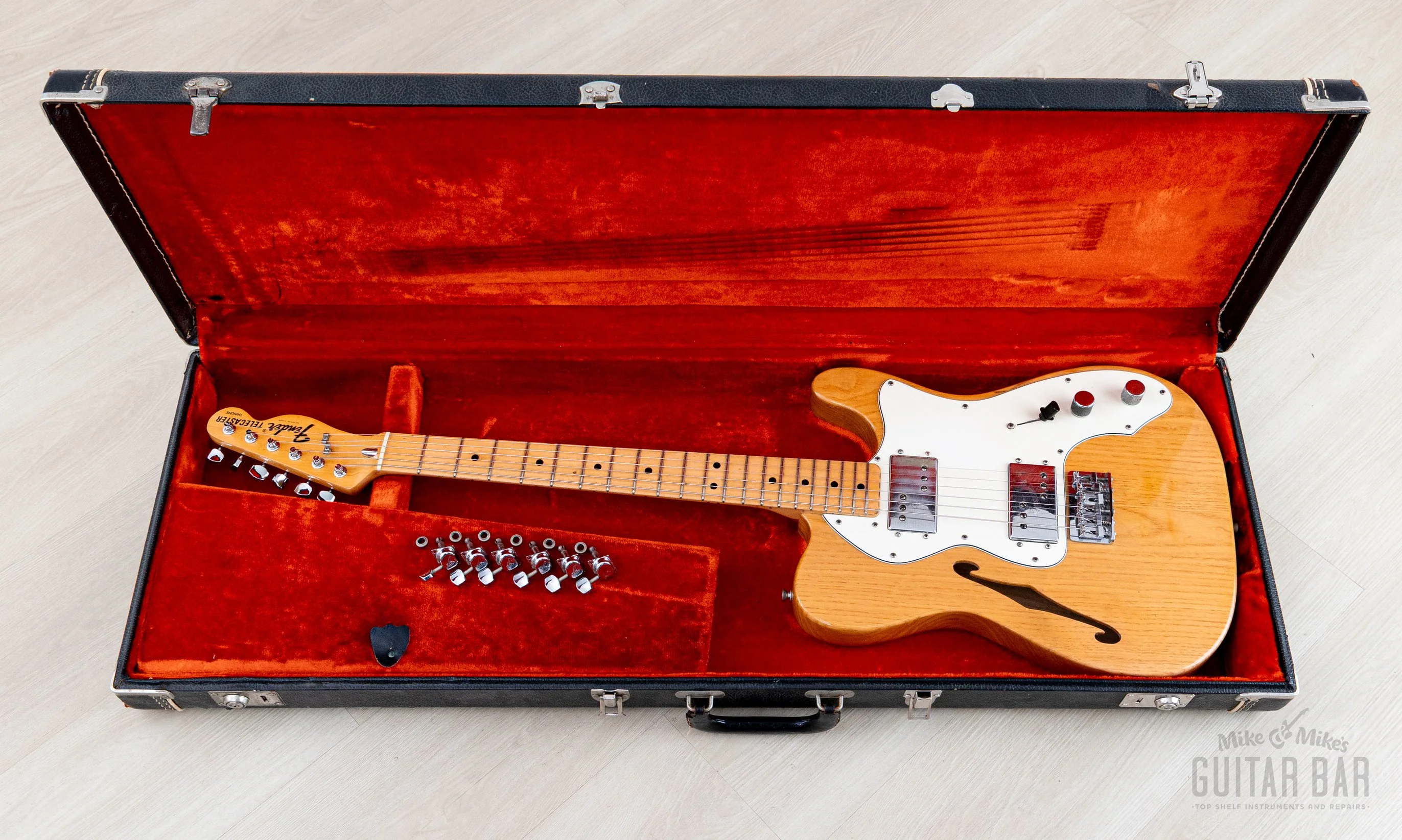 1975 Fender Telecaster Thinline Vintage Semi-Hollow Guitar Natural Ash w/ Seth Lover-Designed CuNiFe Wide Range, Case - Image 24