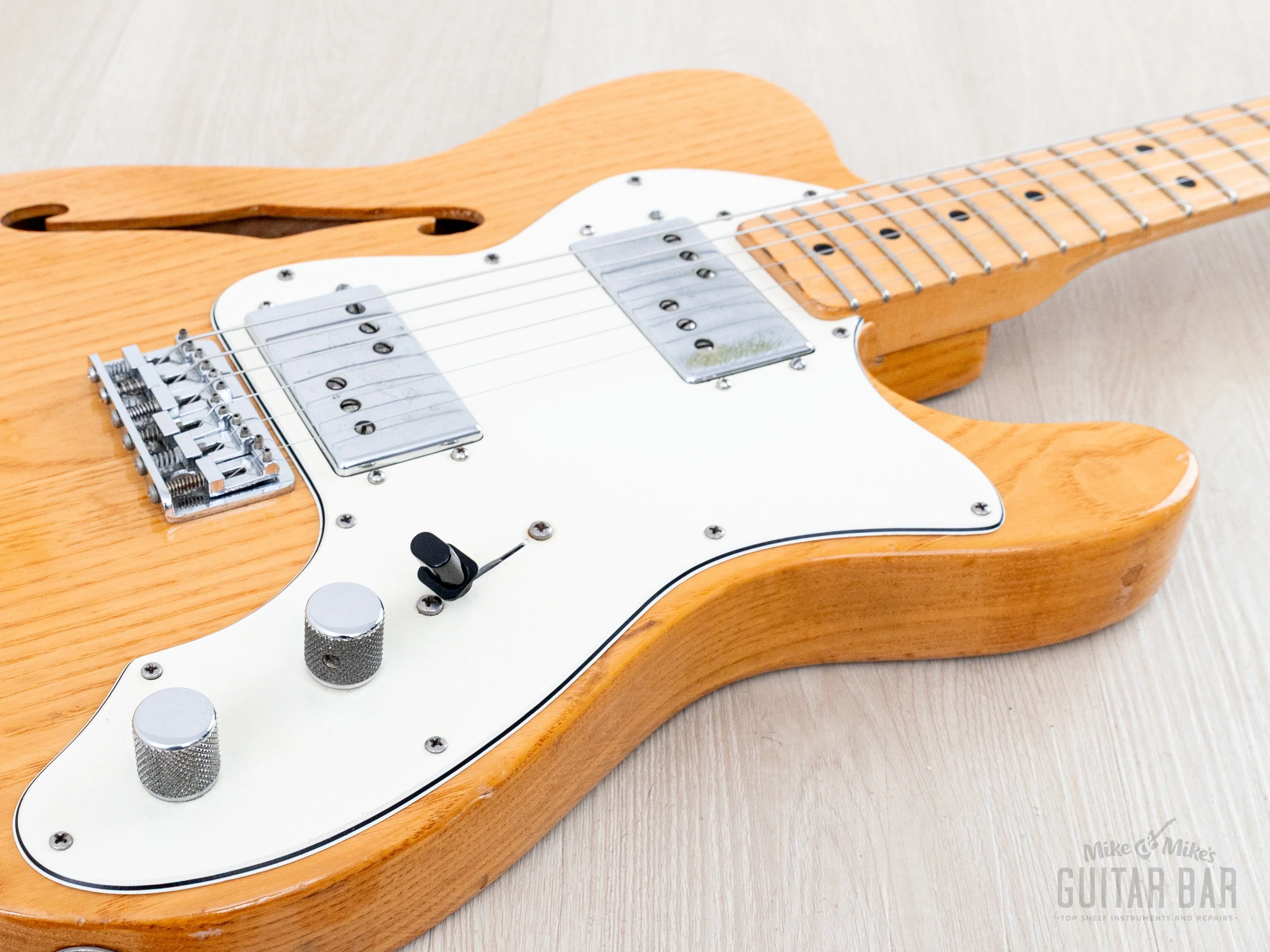 1975 Fender Telecaster Thinline Vintage Semi-Hollow Guitar Natural Ash w/ Seth Lover-Designed CuNiFe Wide Range, Case - Image 6