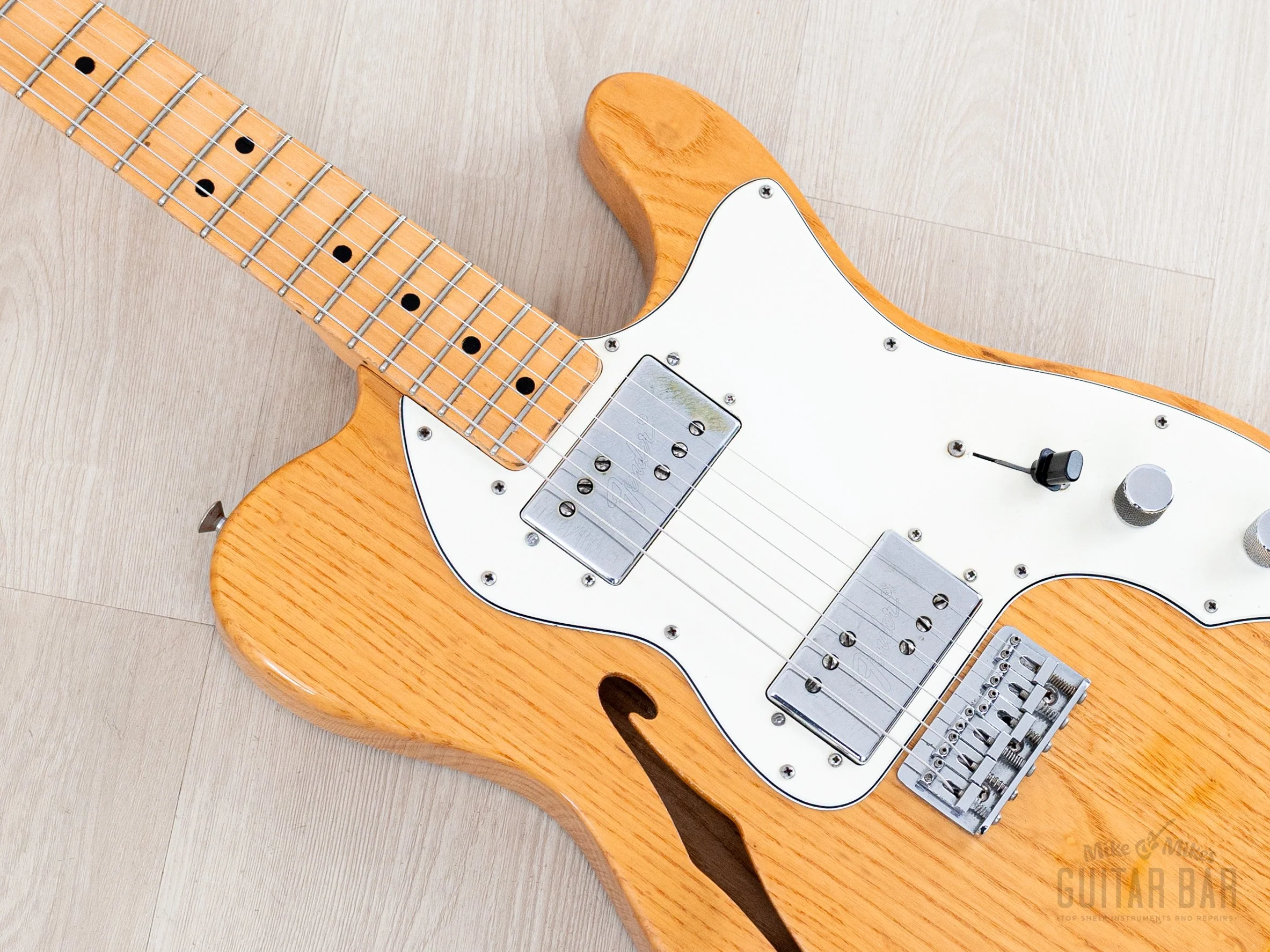 1975 Fender Telecaster Thinline Vintage Semi-Hollow Guitar Natural Ash w/ Seth Lover-Designed CuNiFe Wide Range, Case - Image 7
