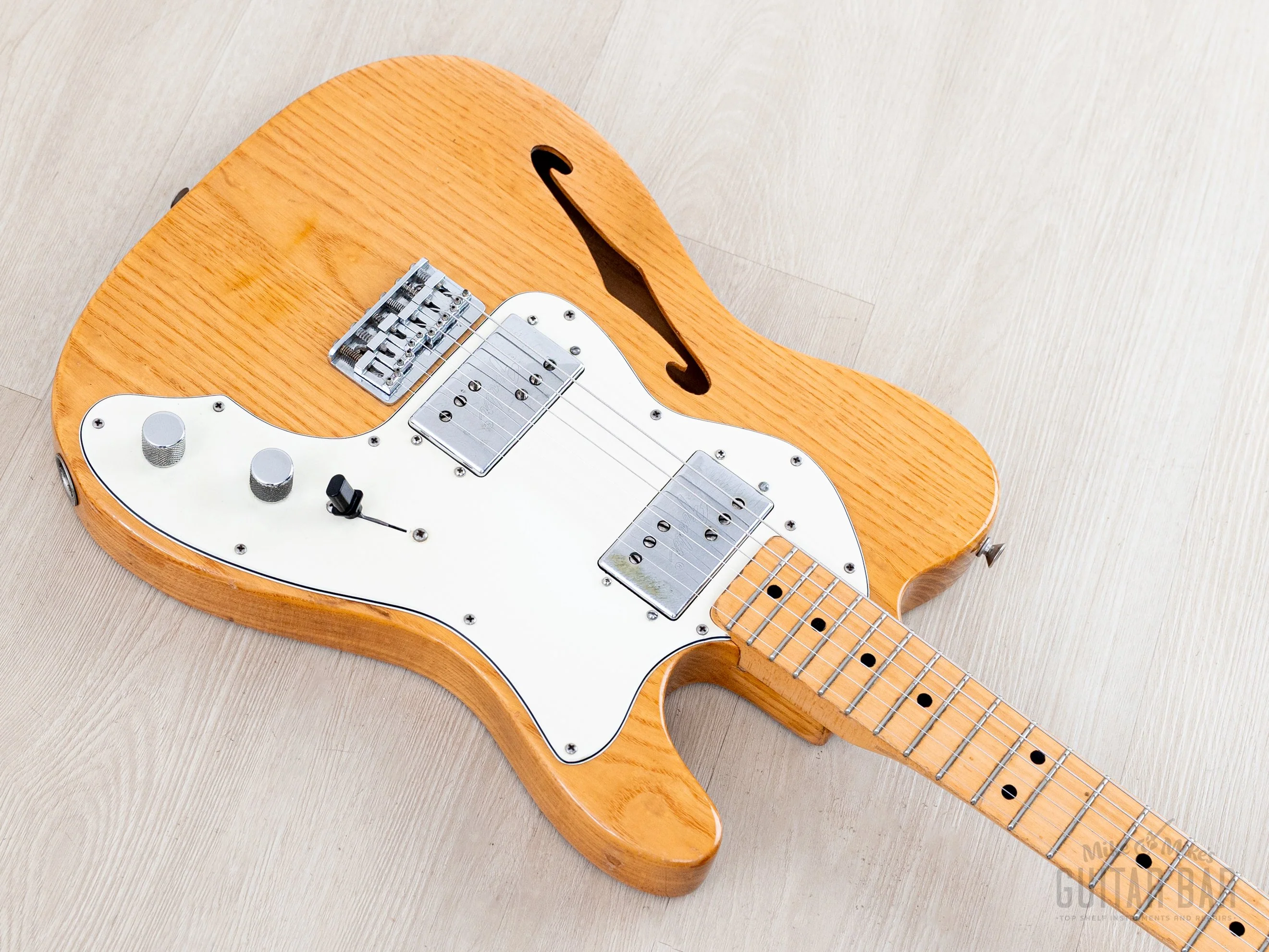 1975 Fender Telecaster Thinline Vintage Semi-Hollow Guitar Natural Ash w/ Seth Lover-Designed CuNiFe Wide Range, Case - Image 9