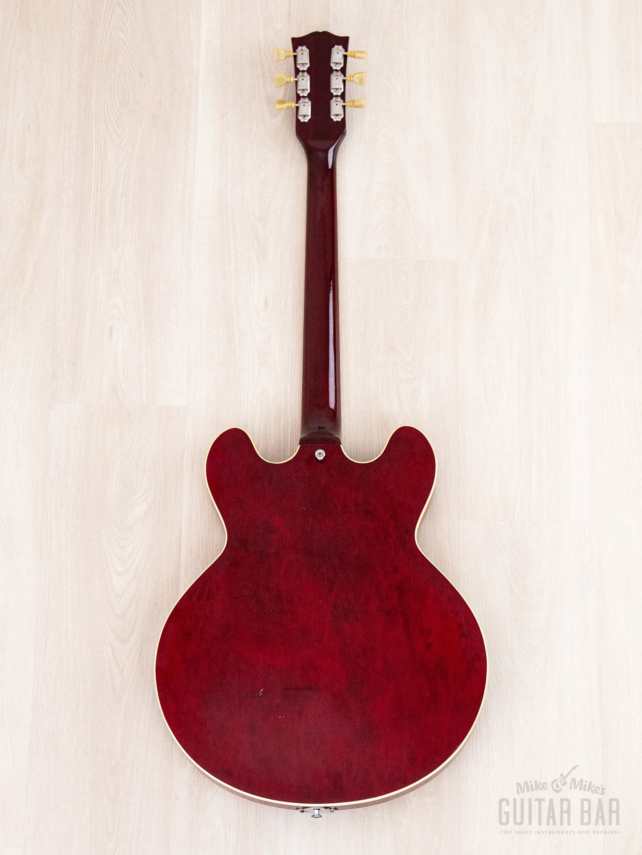 1975 Gibson ES-335 TDC Vintage Semi-Hollow Guitar Cherry Figured Maple w/ T Tops, Case - Image 3
