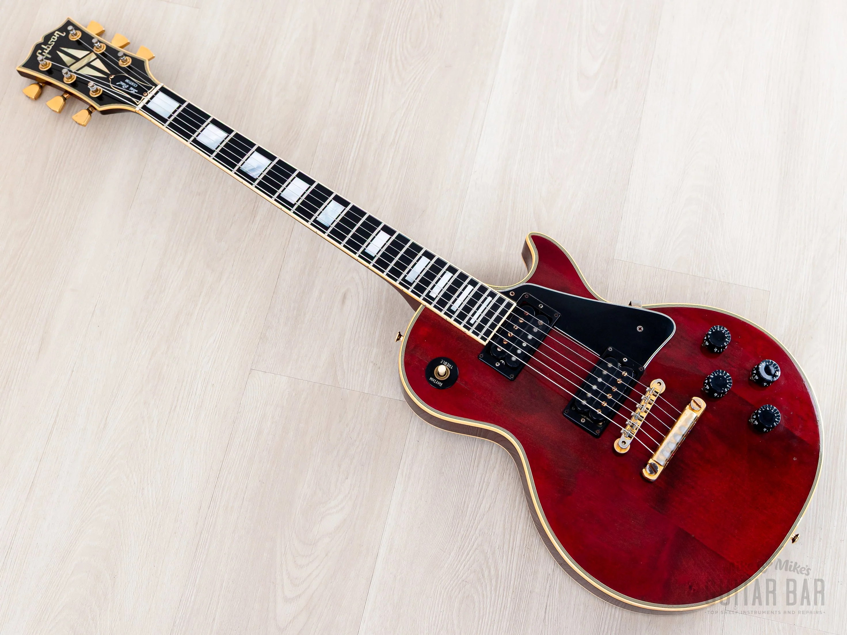 1975 Gibson Les Paul Custom Vintage Guitar Cherry w/ T Tops, Case - Image 11
