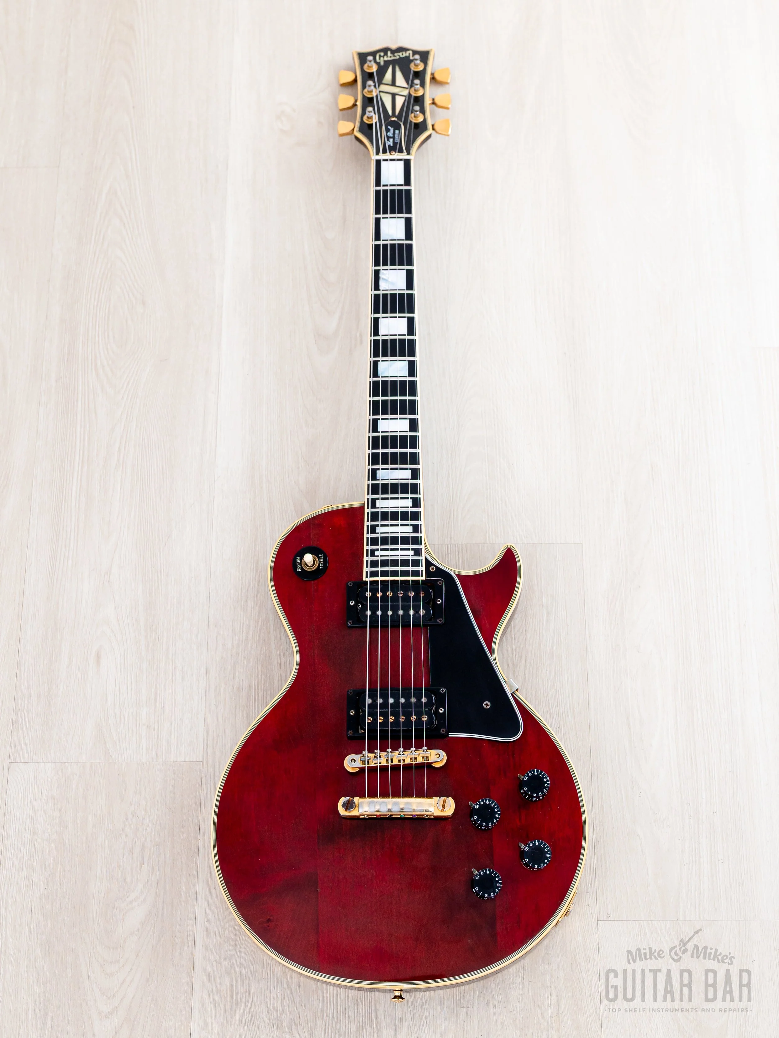 1975 Gibson Les Paul Custom Vintage Guitar Cherry w/ T Tops, Case - Image 2