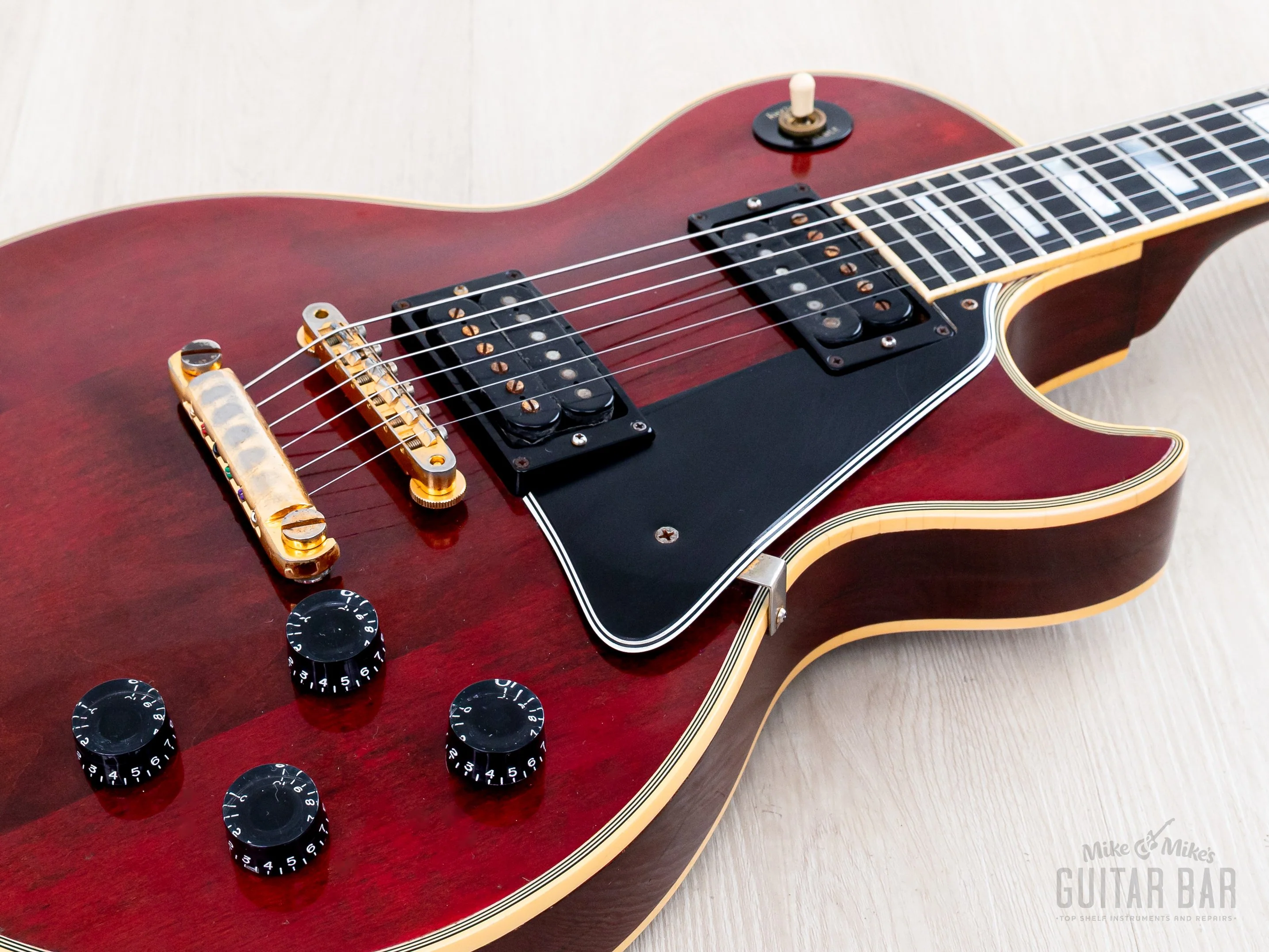 1975 Gibson Les Paul Custom Vintage Guitar Cherry w/ T Tops, Case - Image 6
