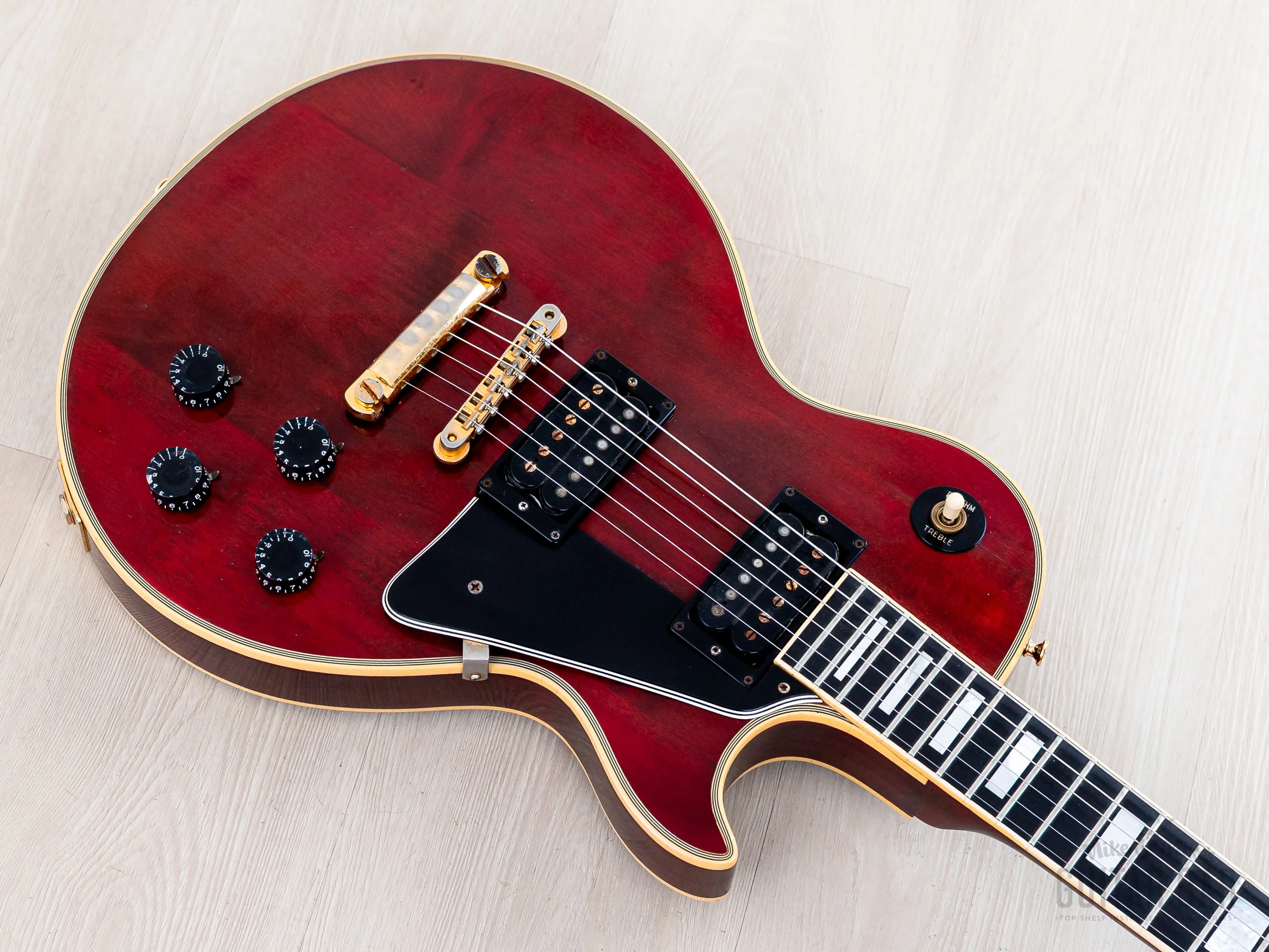 1975 Gibson Les Paul Custom Vintage Guitar Cherry w/ T Tops, Case - Image 8