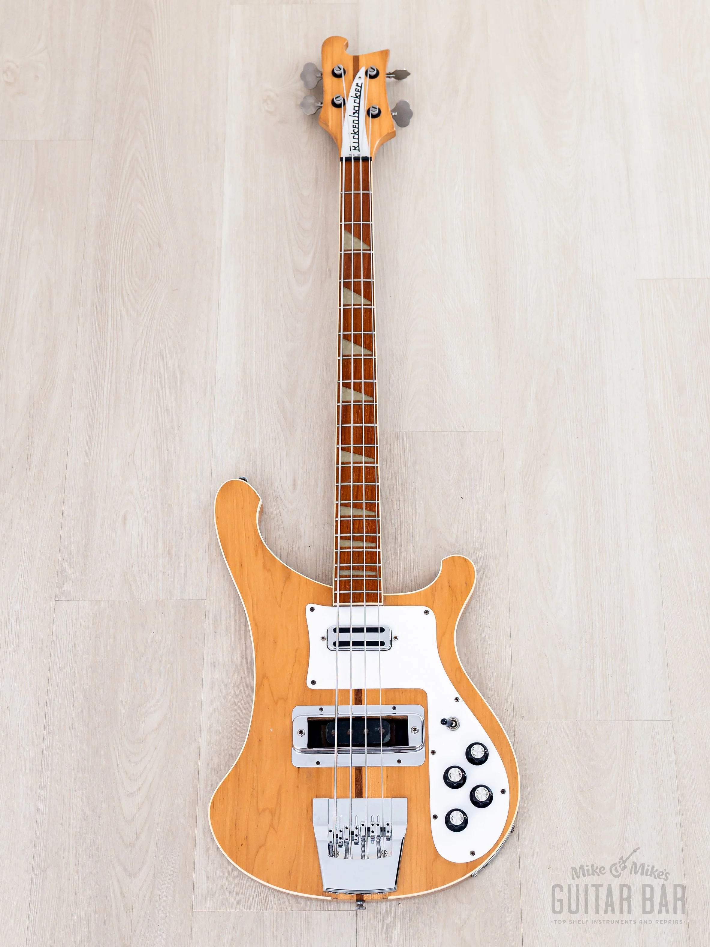 1975 Rickenbacker 4001 Vintage Neck Through Bass Mapleglo w/ Toaster Top, Case - Image 2