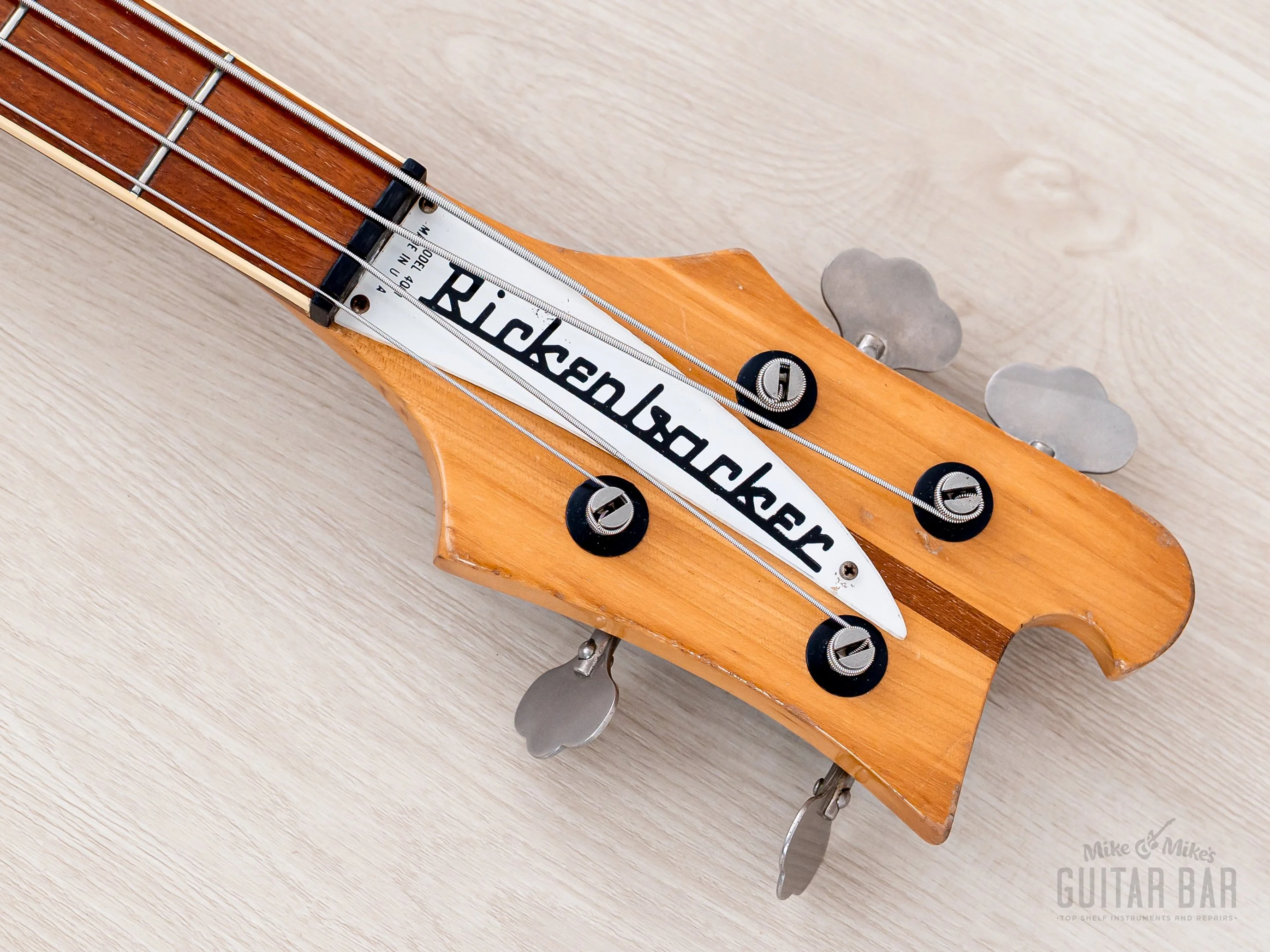 1975 Rickenbacker 4001 Vintage Neck Through Bass Mapleglo w/ Toaster Top, Case - Image 4