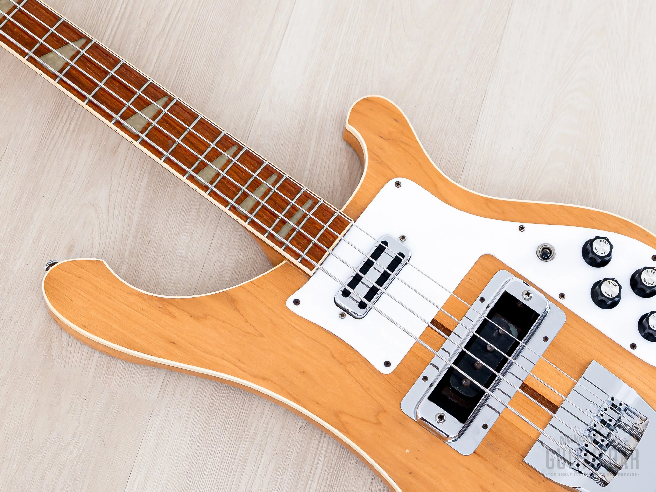 1975 Rickenbacker 4001 Vintage Neck Through Bass Mapleglo w/ Toaster Top, Case - Image 7