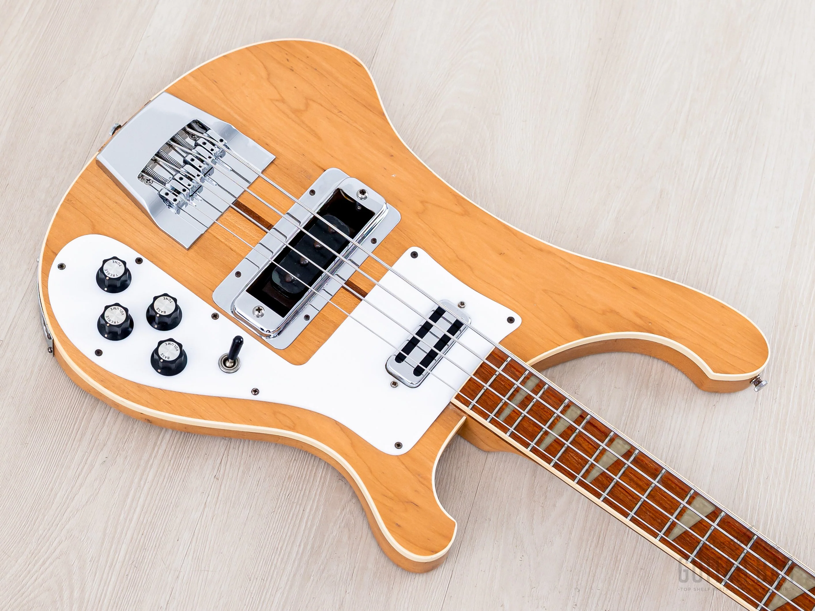 1975 Rickenbacker 4001 Vintage Neck Through Bass Mapleglo w/ Toaster Top, Case - Image 9