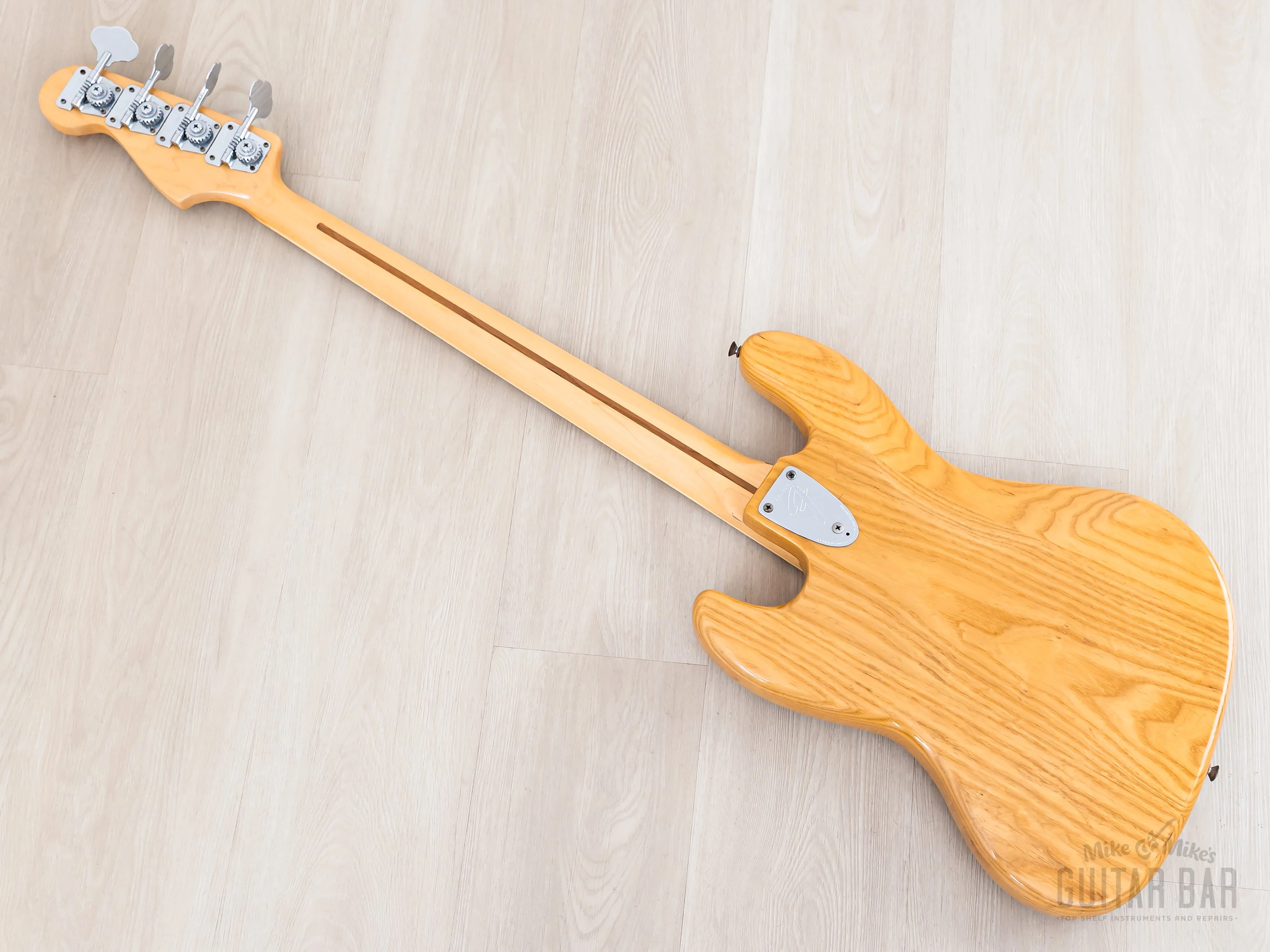 1976 Fender Jazz Bass Natural Ash w/ Pearl Blocks + Binding, Case - Image 13