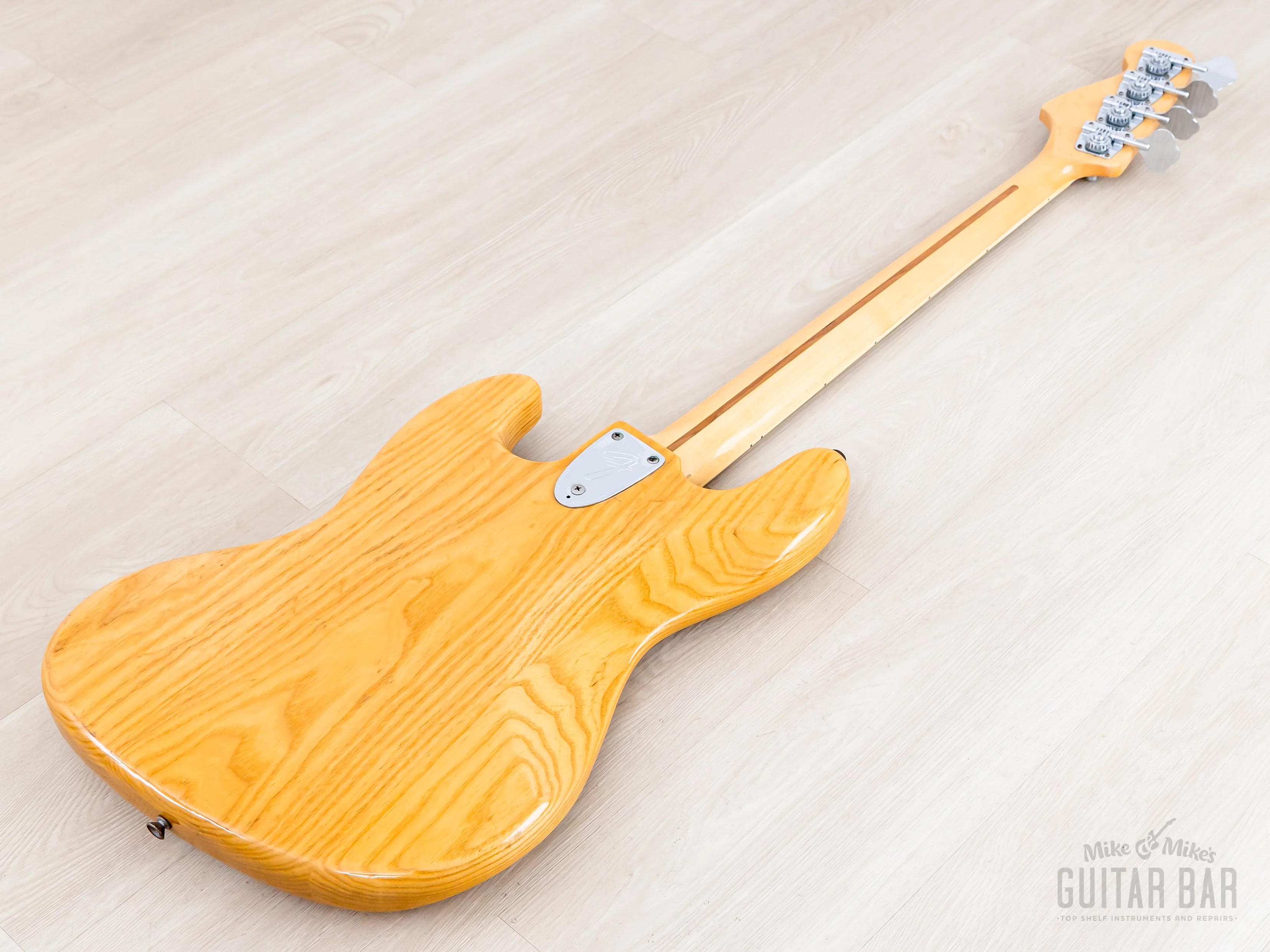 1976 Fender Jazz Bass Natural Ash w/ Pearl Blocks + Binding, Case - Image 14
