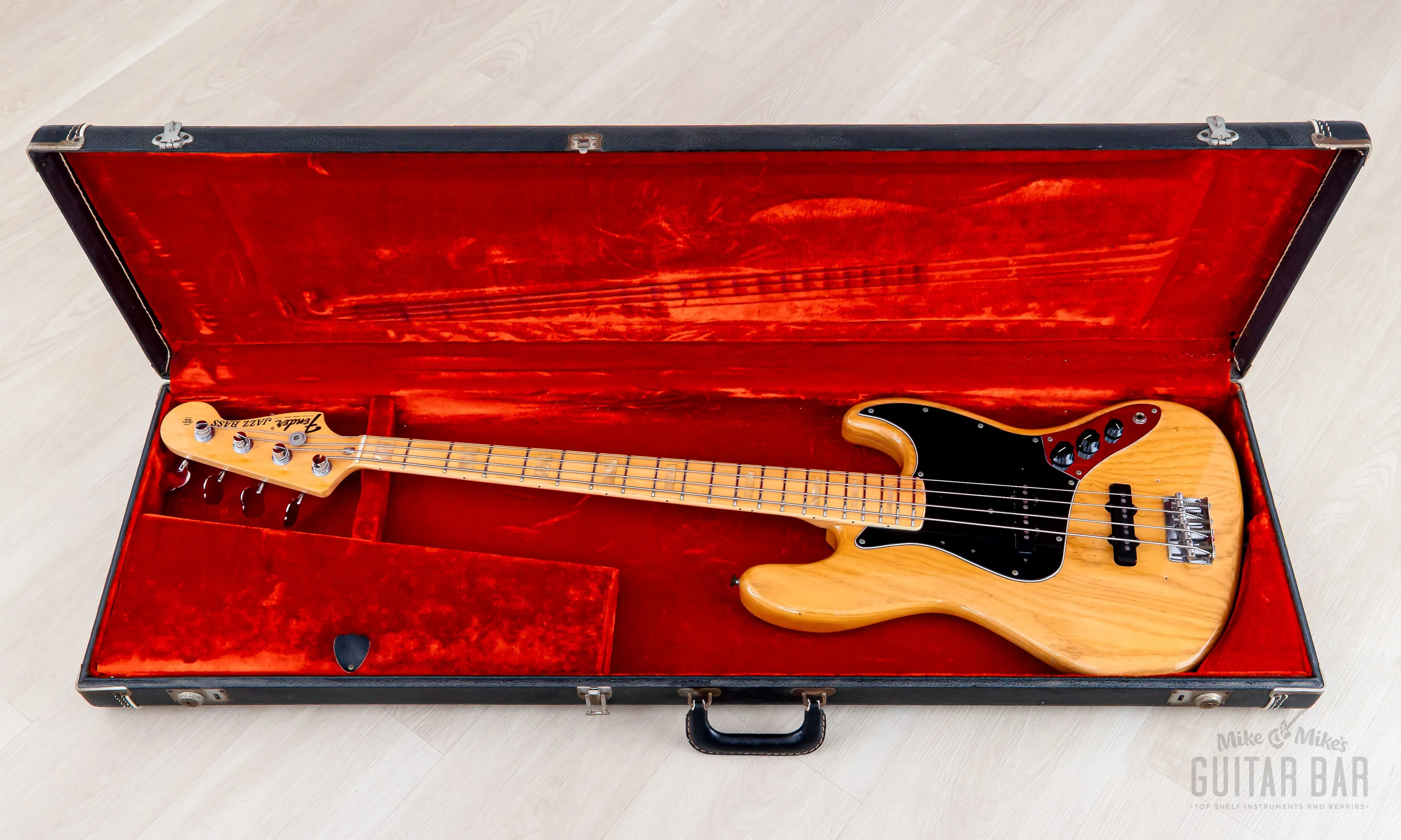 1976 Fender Jazz Bass Natural Ash w/ Pearl Blocks + Binding, Case - Image 24