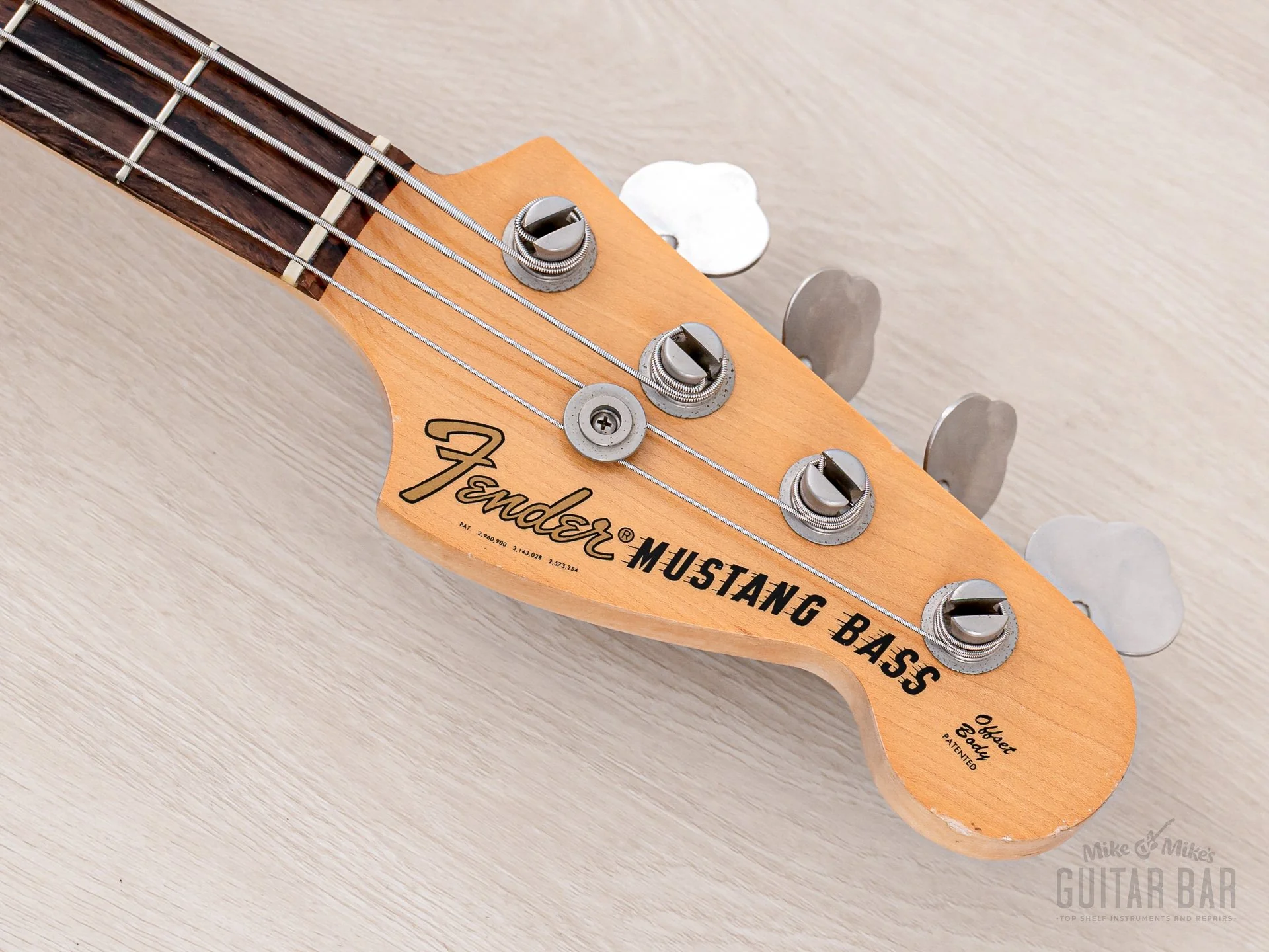 1976 Fender Mustang Bass Vintage Short Scale Bass Black 100% Original w/ Case - Image 4