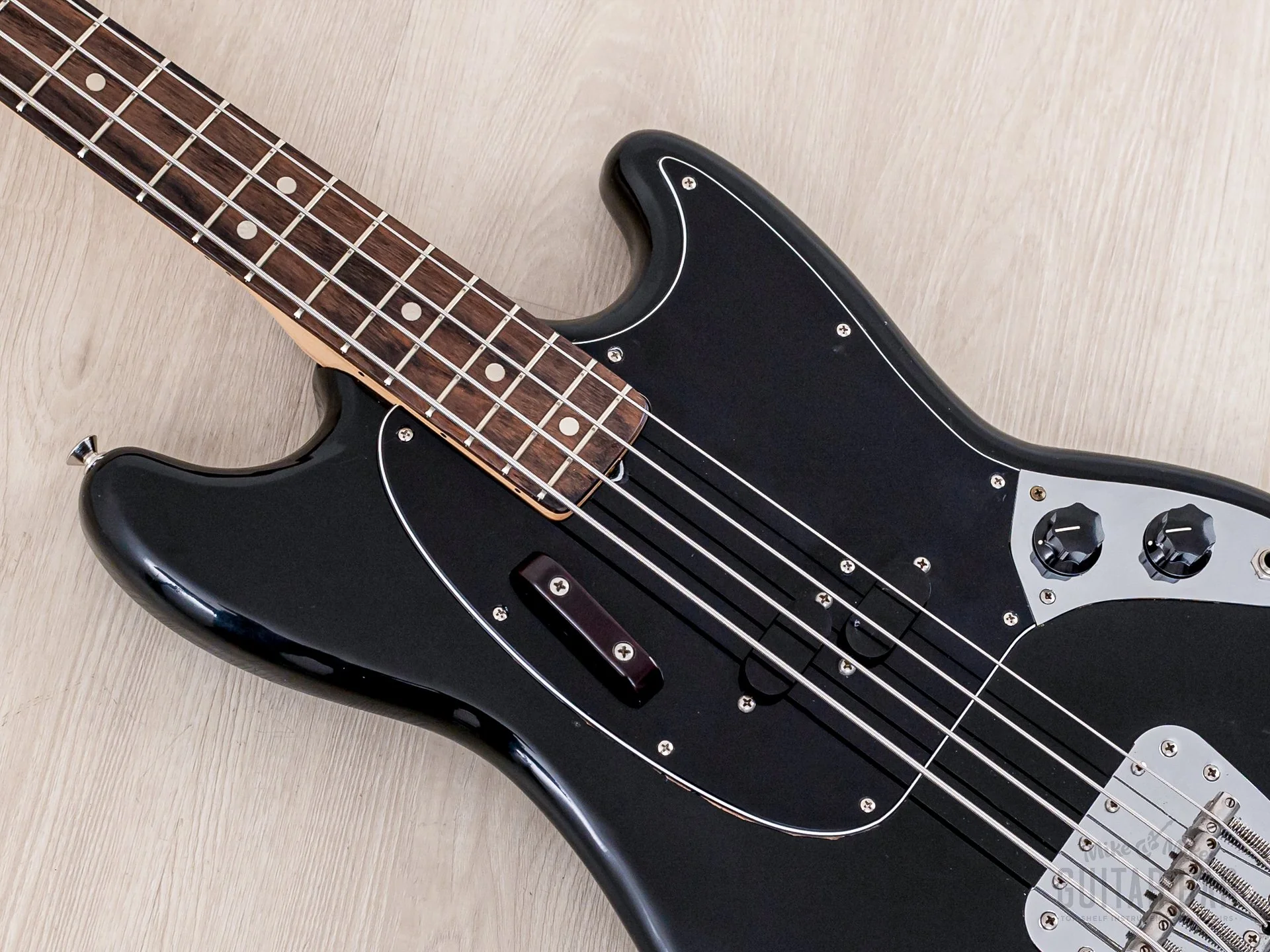 1976 Fender Mustang Bass Vintage Short Scale Bass Black 100% Original w/ Case - Image 7