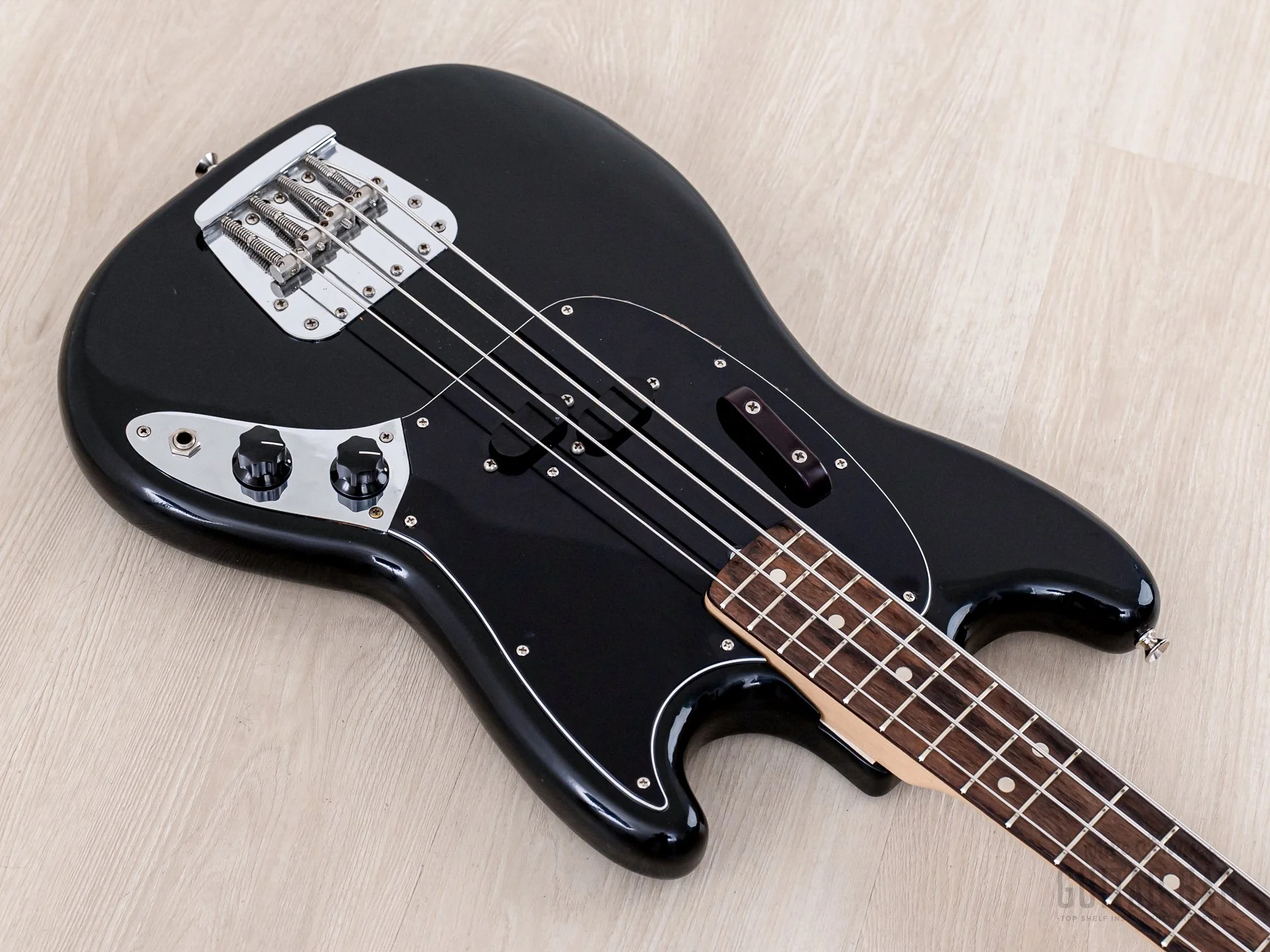 1976 Fender Mustang Bass Vintage Short Scale Bass Black 100% Original w/ Case - Image 9