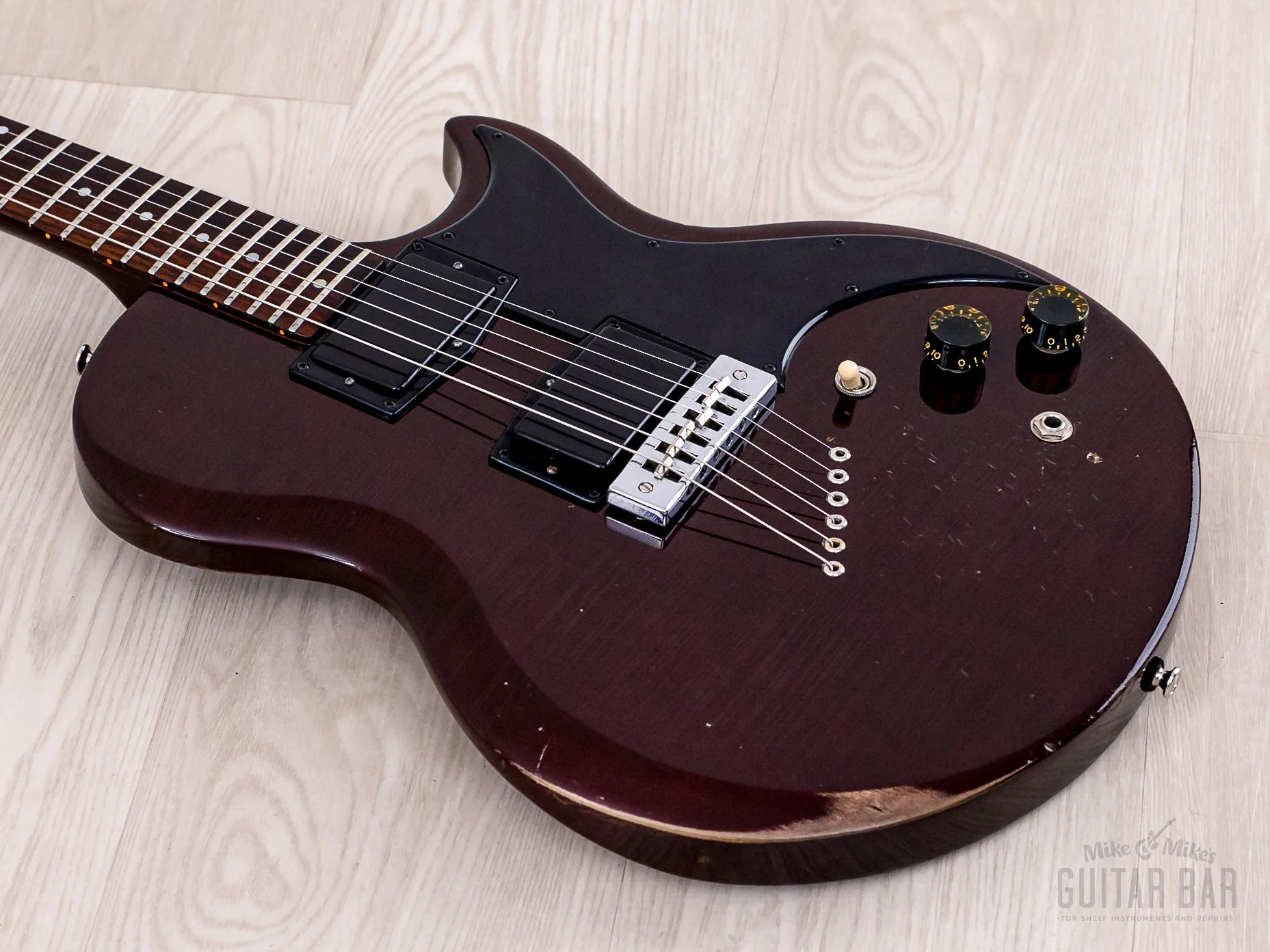 1976 Gibson L6-S Deluxe Vintage Electric Guitar Wine Red, 100% Original w/ Case - Image 9