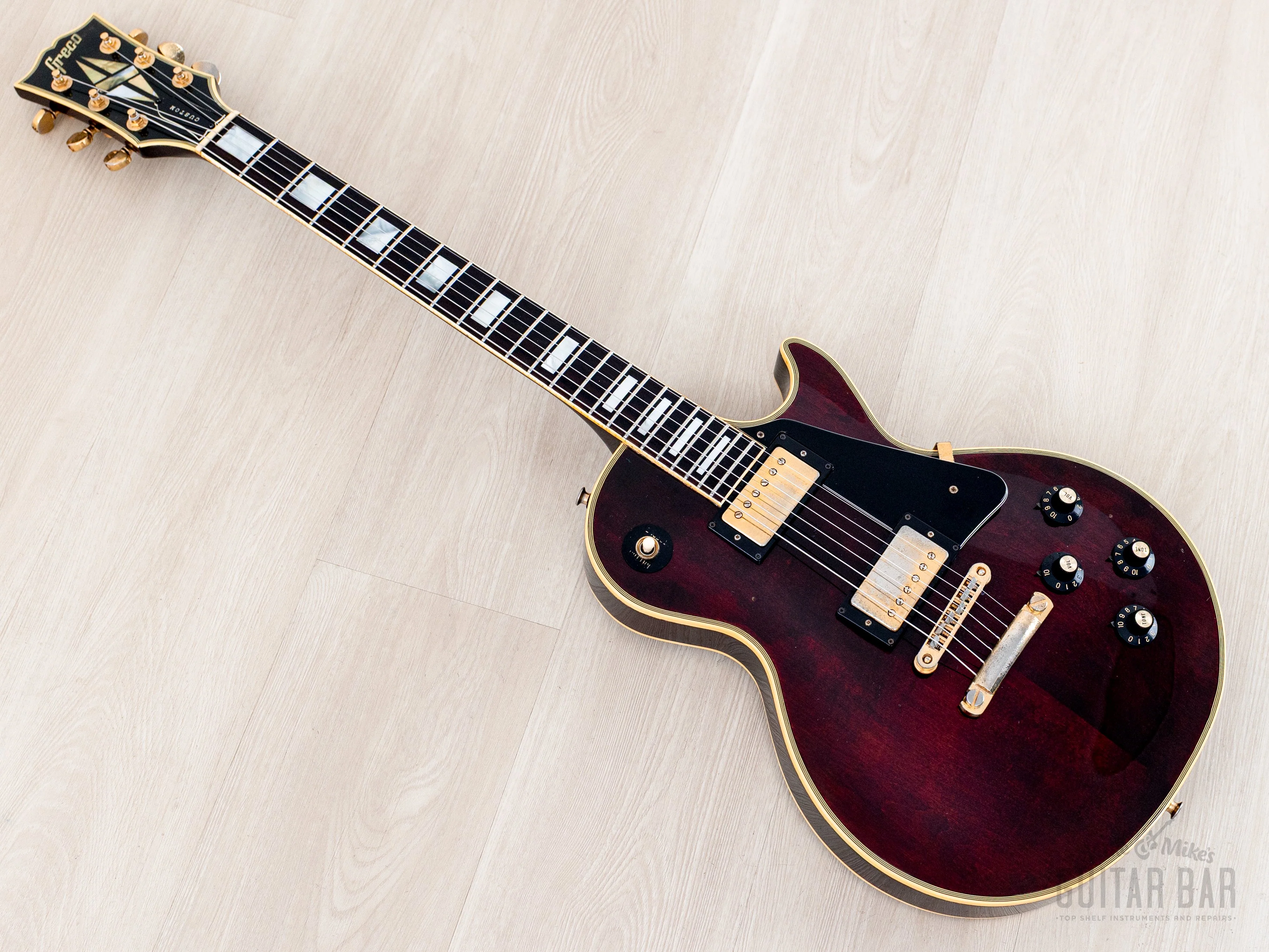 1976 Greco EG1000 Custom Wine Red, 100% Original w/ Maxon U-3000, Case - Image 11