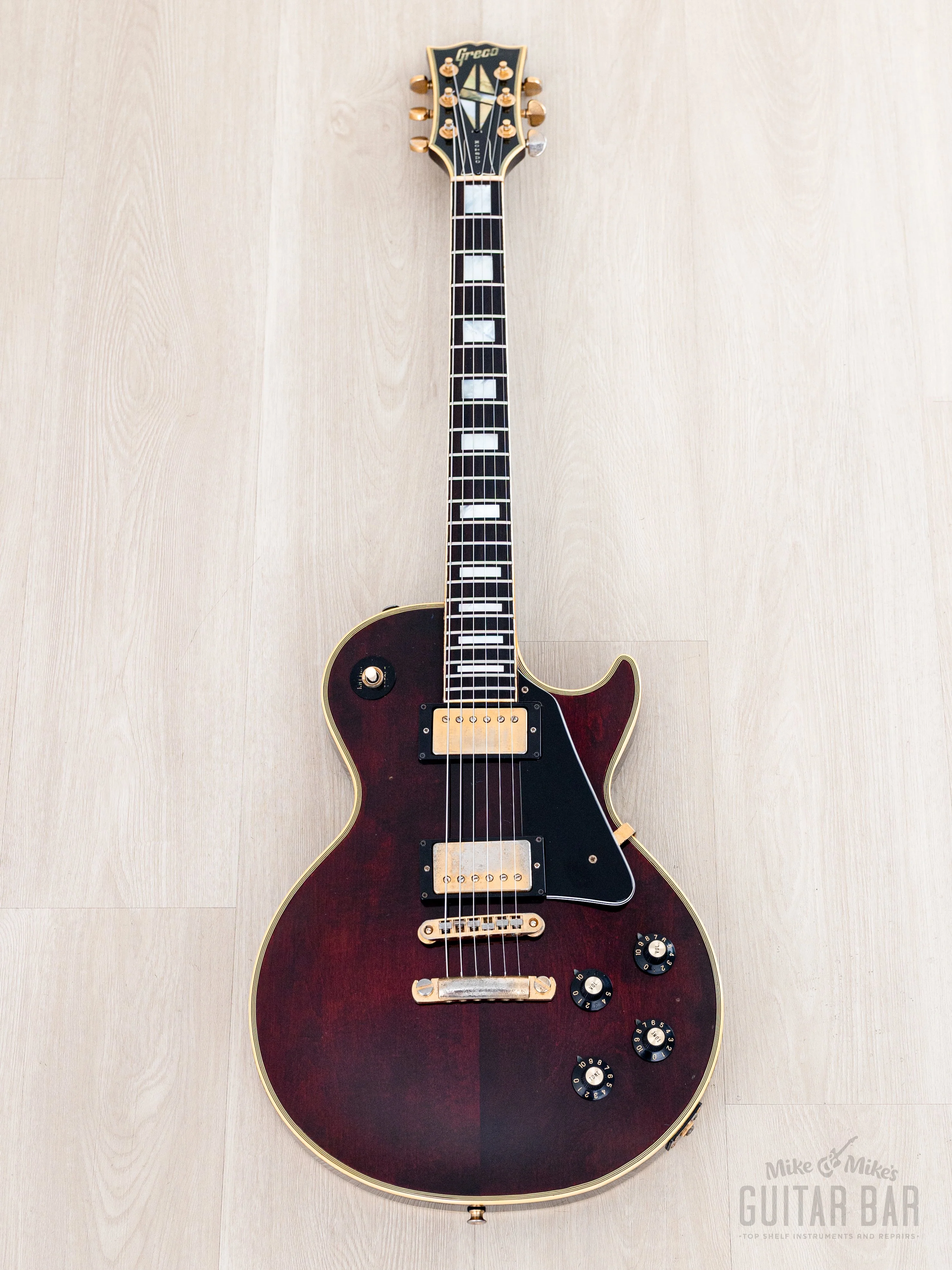 1976 Greco EG1000 Custom Wine Red, 100% Original w/ Maxon U-3000, Case - Image 2