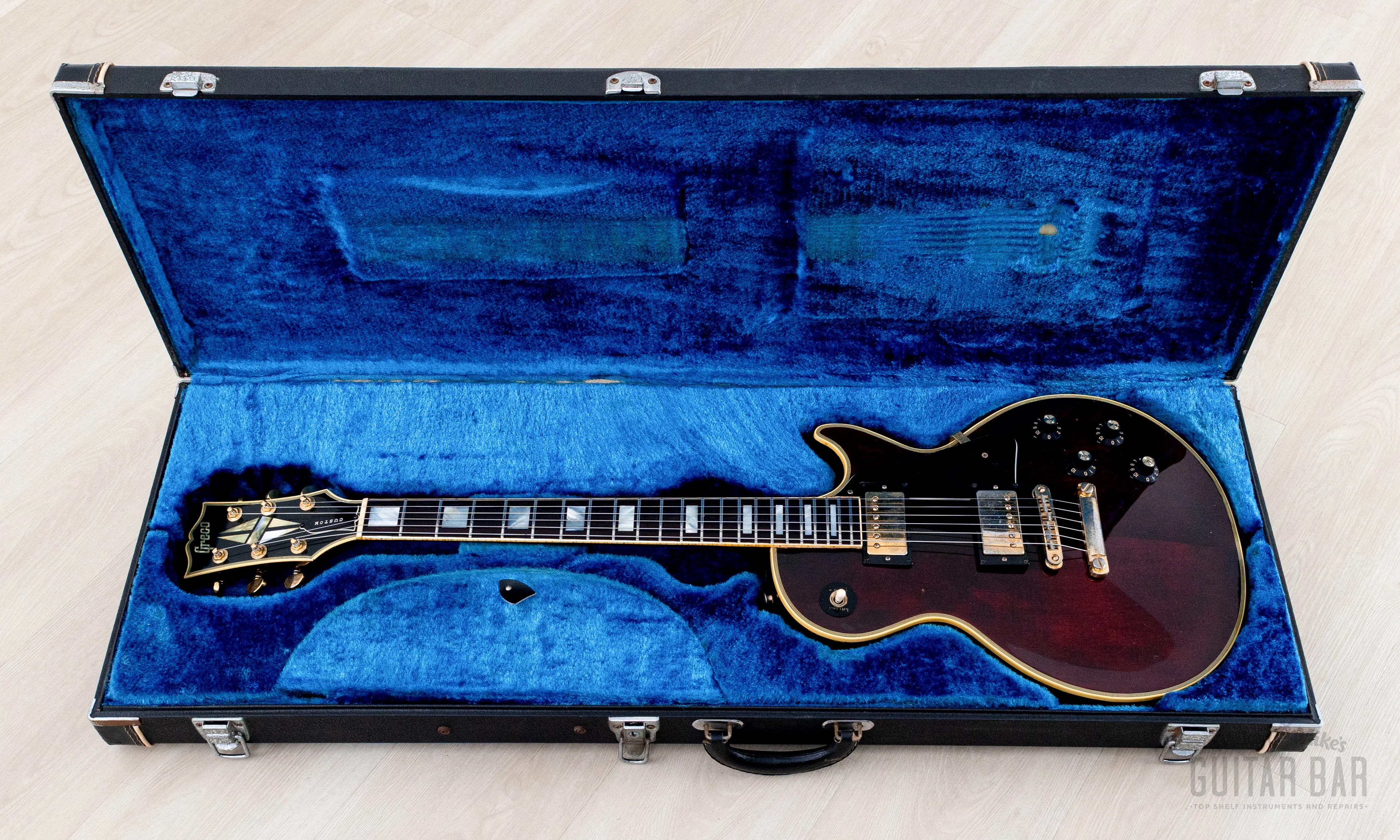 1976 Greco EG1000 Custom Wine Red, 100% Original w/ Maxon U-3000, Case - Image 20