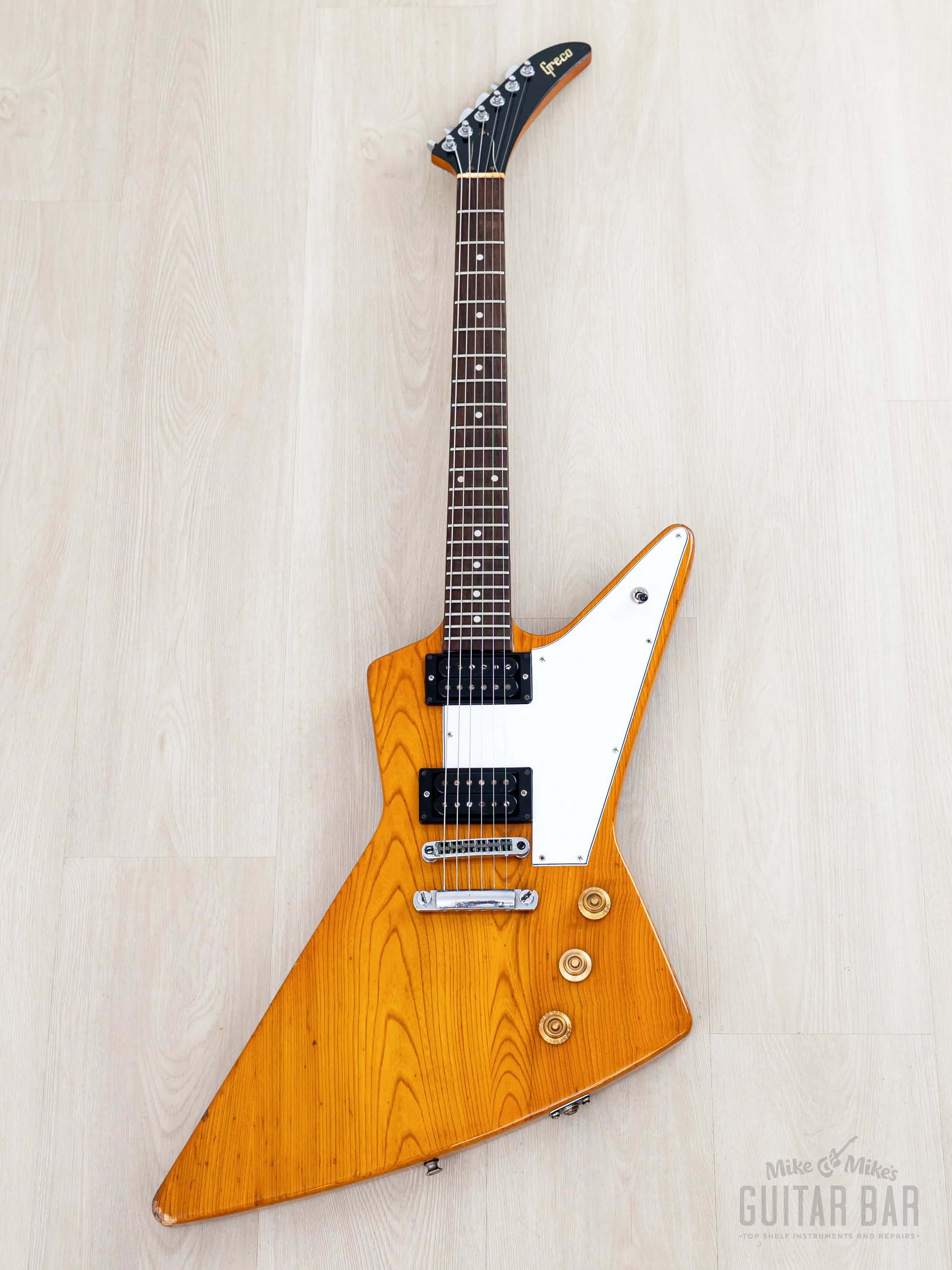1976 Greco EX800 Explorer Vintage Electric Guitar, Destroyer 2459 w/ Case, Japan Fujigen - Image 2