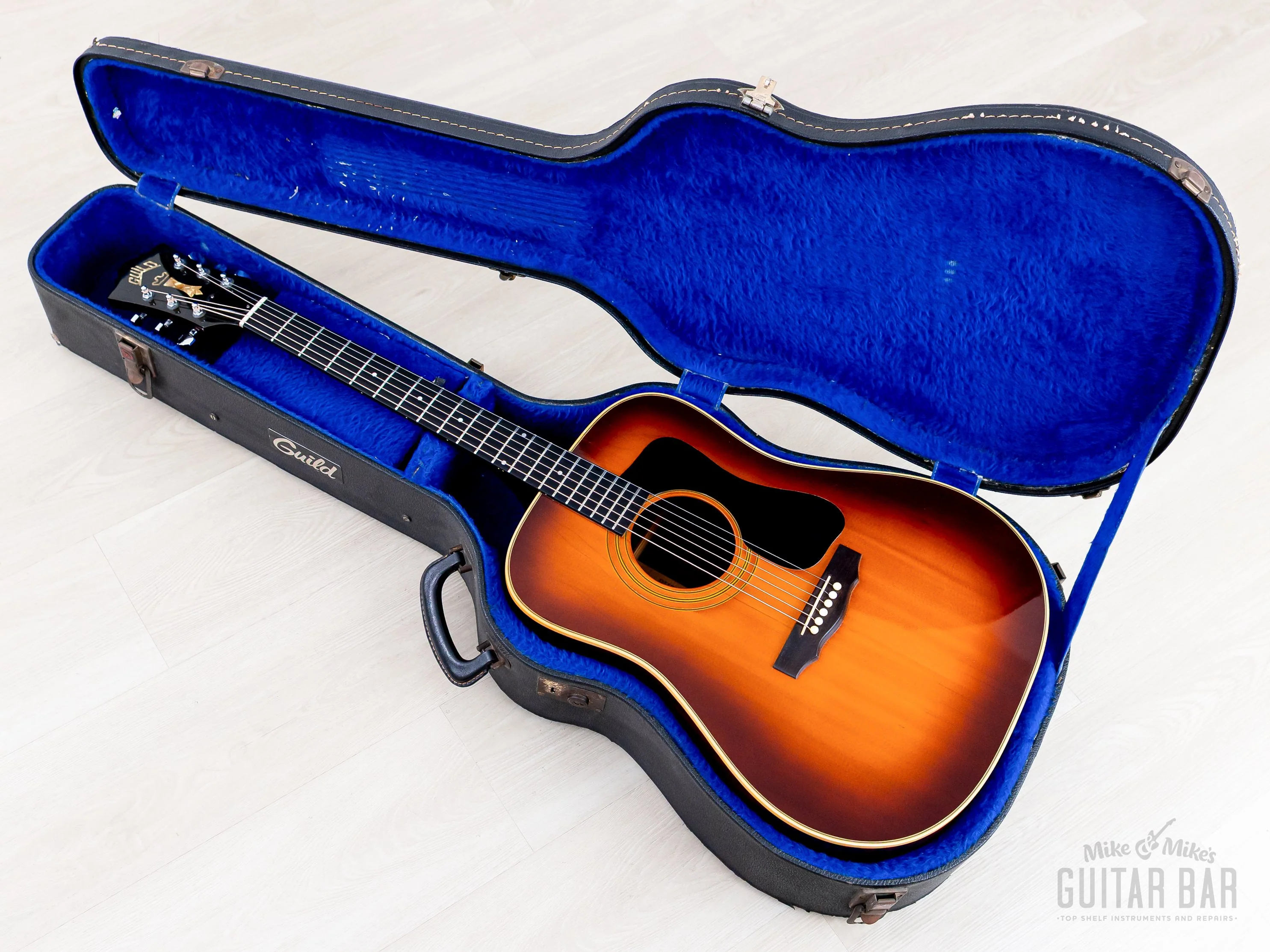 1976 Guild D-50 Bluegrass Special Vintage Dreadnought Acoustic Guitar Sunburst w/ Case, USA Westerly - Image 20