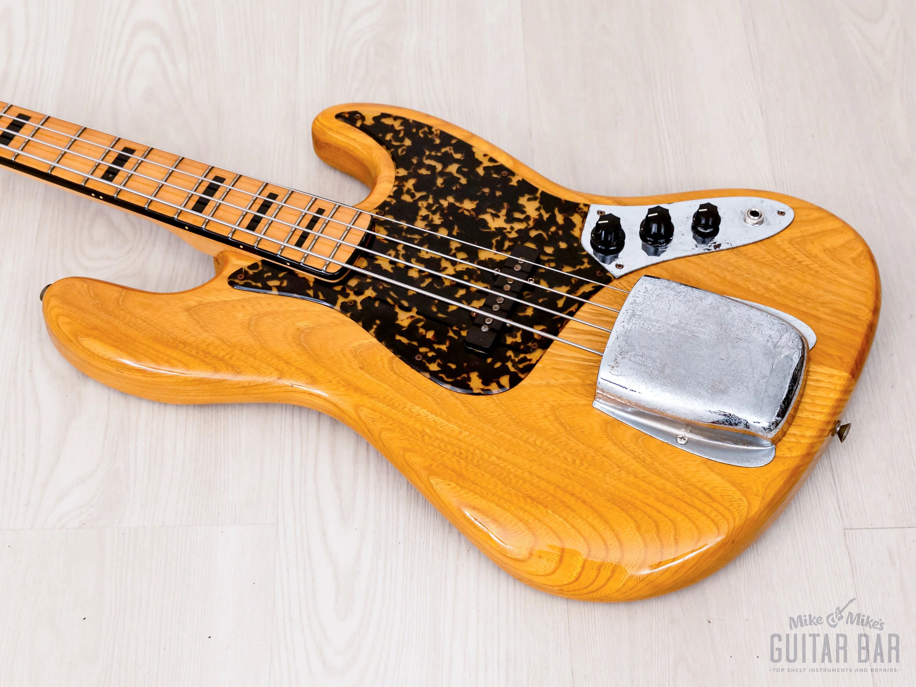 1976 H.S. Anderson Bask Bass HS-B1 Vintage Jazz Bass Natural Ash, Japan - Image 10