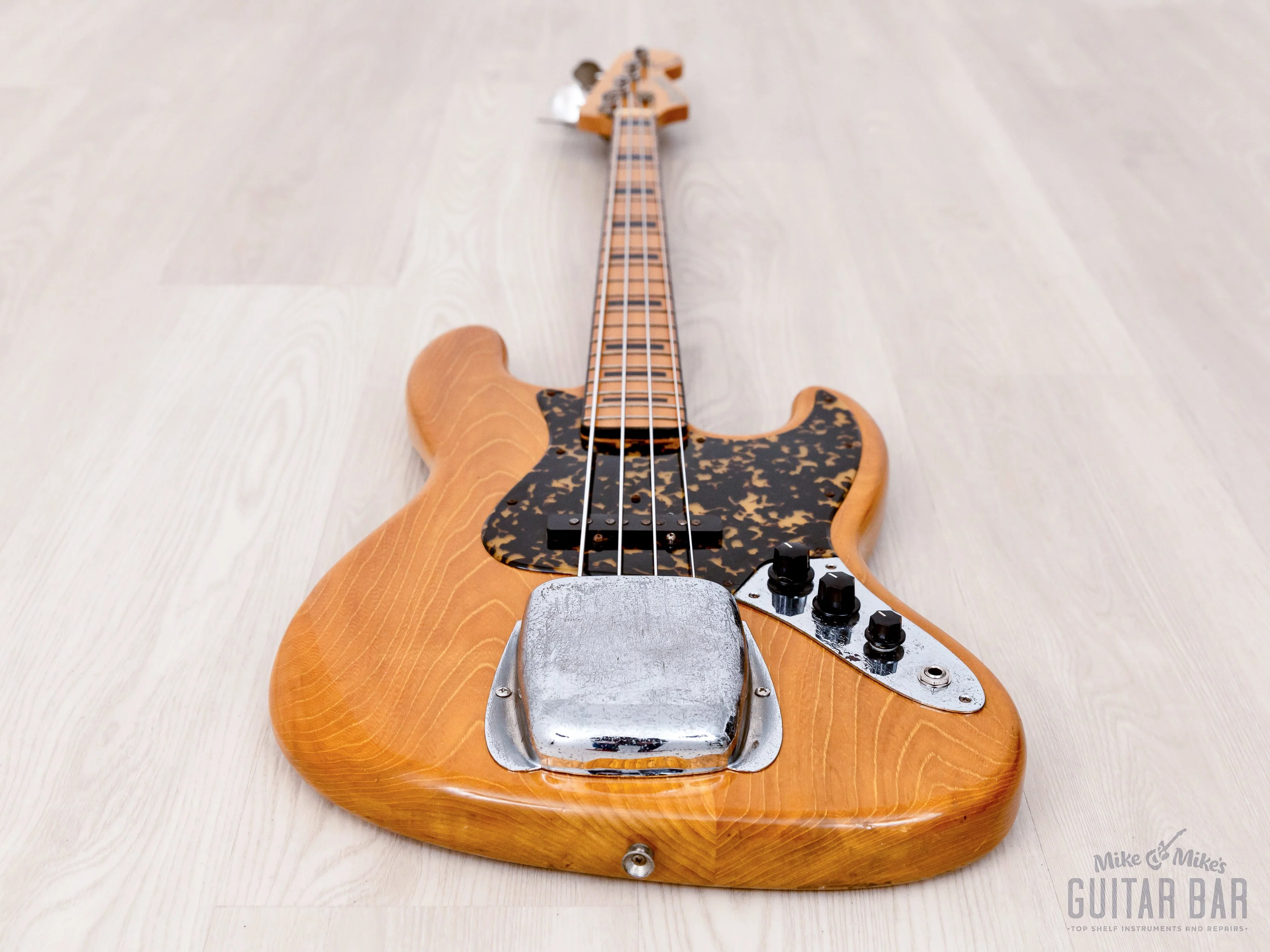 1976 H.S. Anderson Bask Bass HS-B1 Vintage Jazz Bass Natural Ash, Japan - Image 11