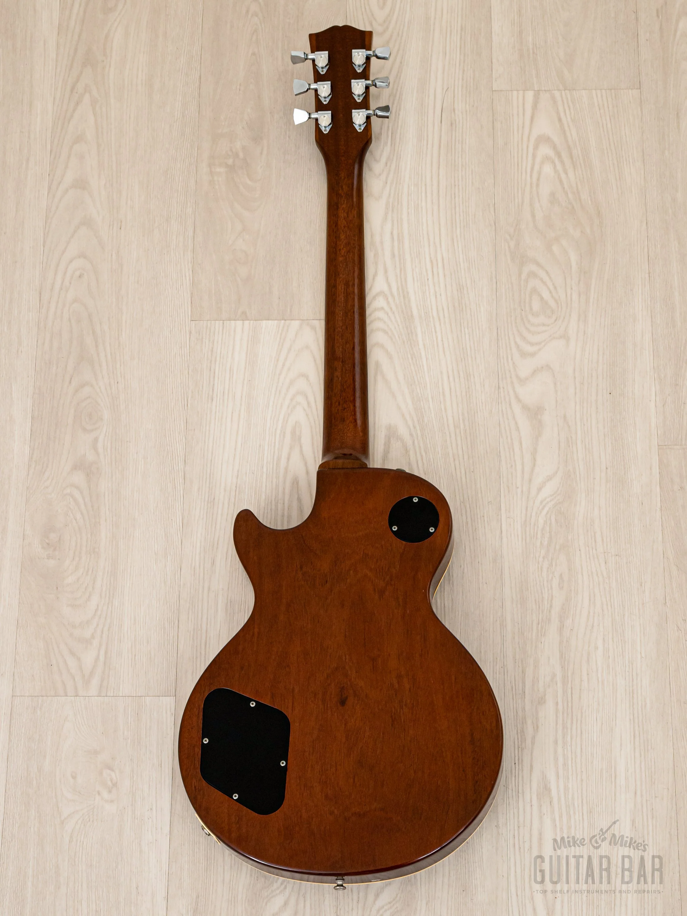 1977 Burny FLG-70 Les Paul Standard Vintage Guitar Tobacco Sunburst w/ Zebra Bobbins & Case, Japan Fernandes - Image 3