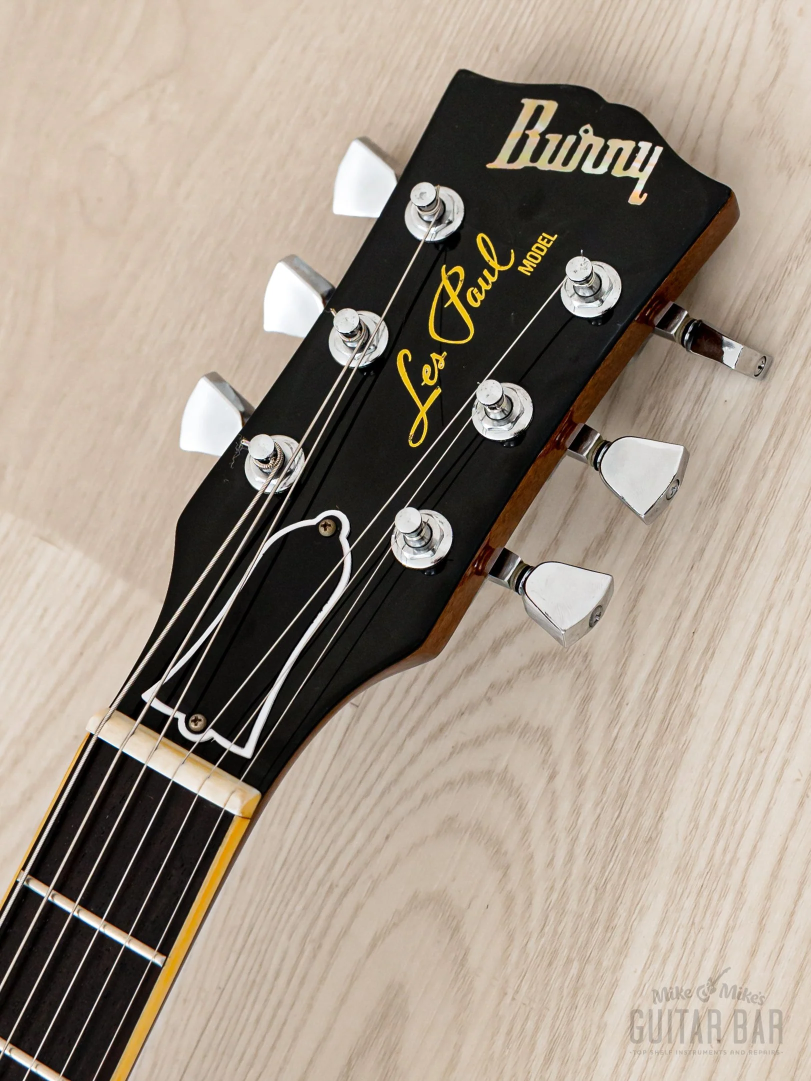 1977 Burny FLG-70 Les Paul Standard Vintage Guitar Tobacco Sunburst w/ Zebra Bobbins & Case, Japan Fernandes - Image 4