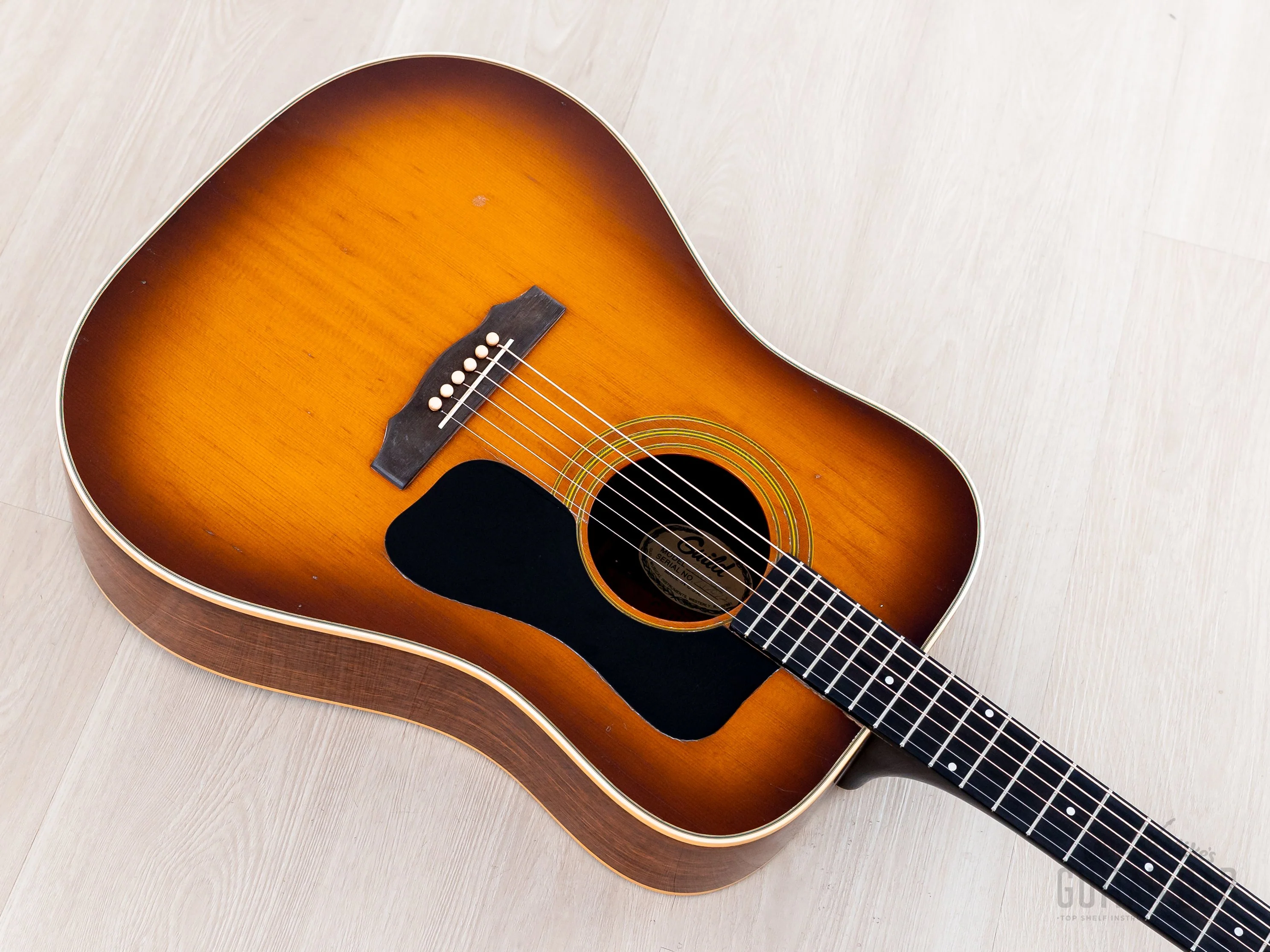 1977 Guild D-50 Bluegrass Special Vintage Dreadnought Acoustic Guitar Sunburst w/ Case, USA Westerly - Image 10