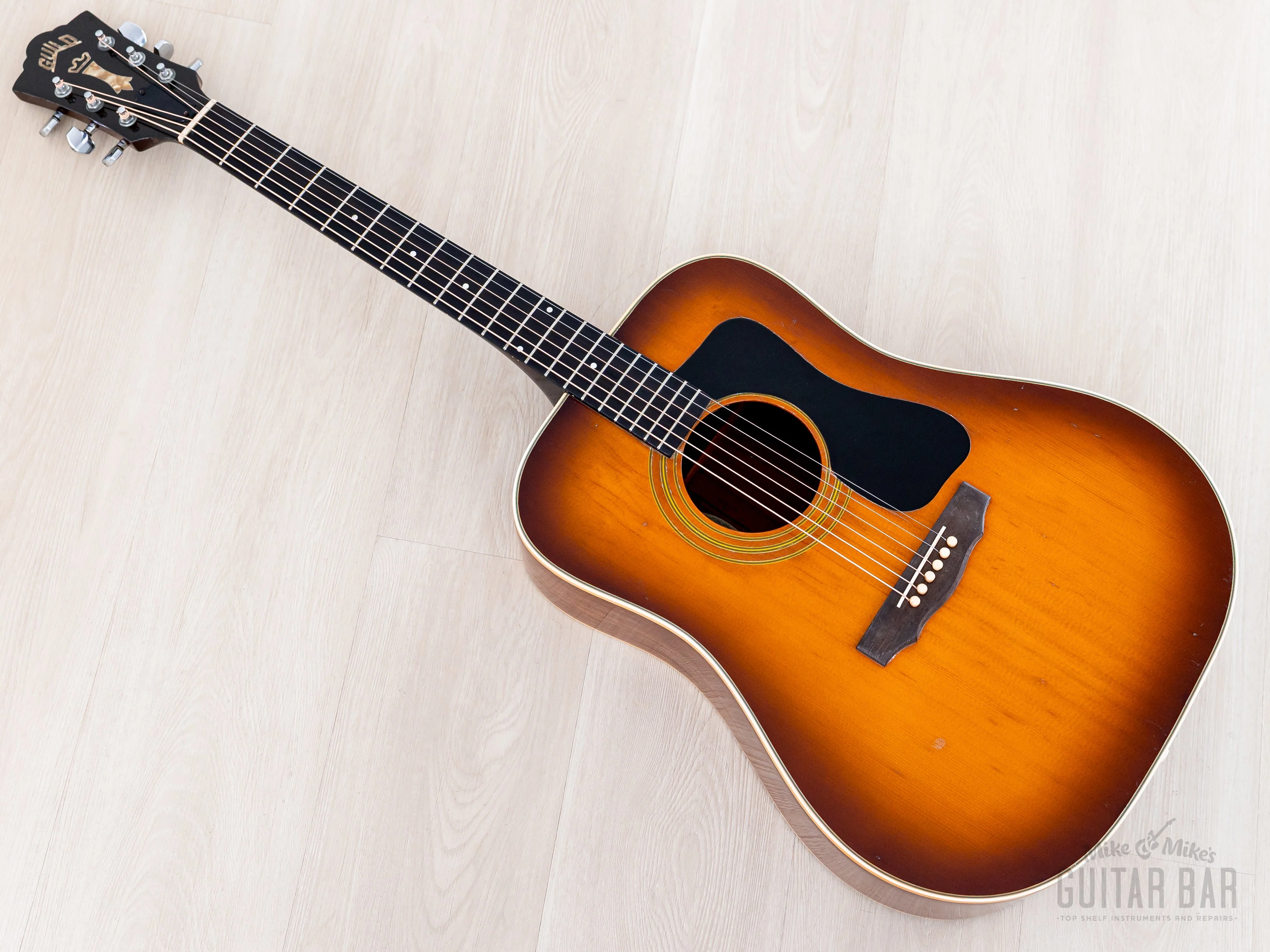 1977 Guild D-50 Bluegrass Special Vintage Dreadnought Acoustic Guitar Sunburst w/ Case, USA Westerly - Image 13