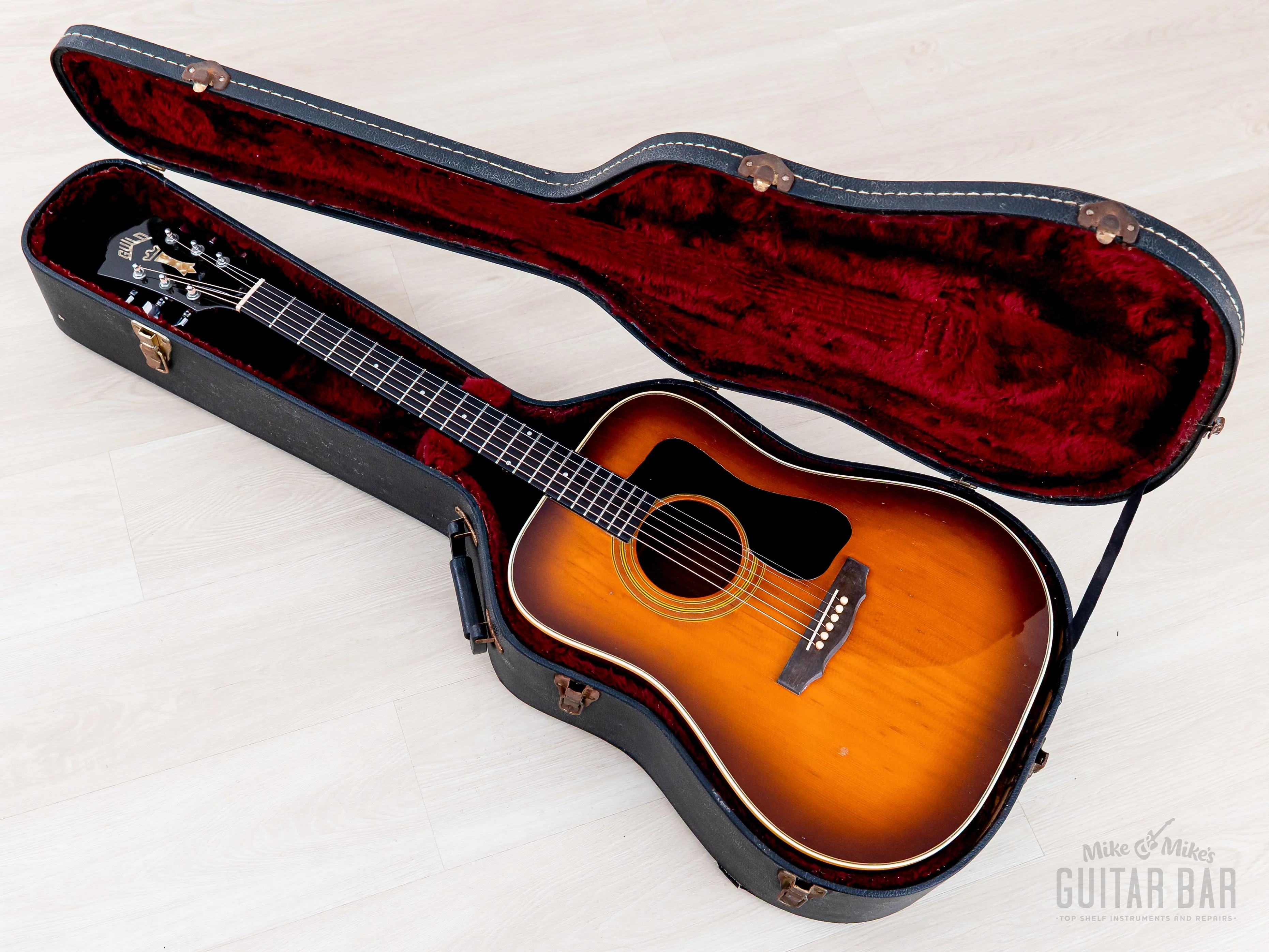 1977 Guild D-50 Bluegrass Special Vintage Dreadnought Acoustic Guitar Sunburst w/ Case, USA Westerly - Image 19