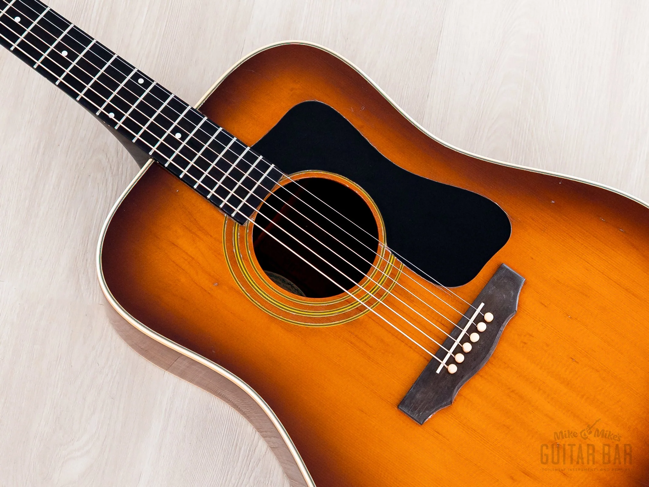 1977 Guild D-50 Bluegrass Special Vintage Dreadnought Acoustic Guitar Sunburst w/ Case, USA Westerly - Image 8