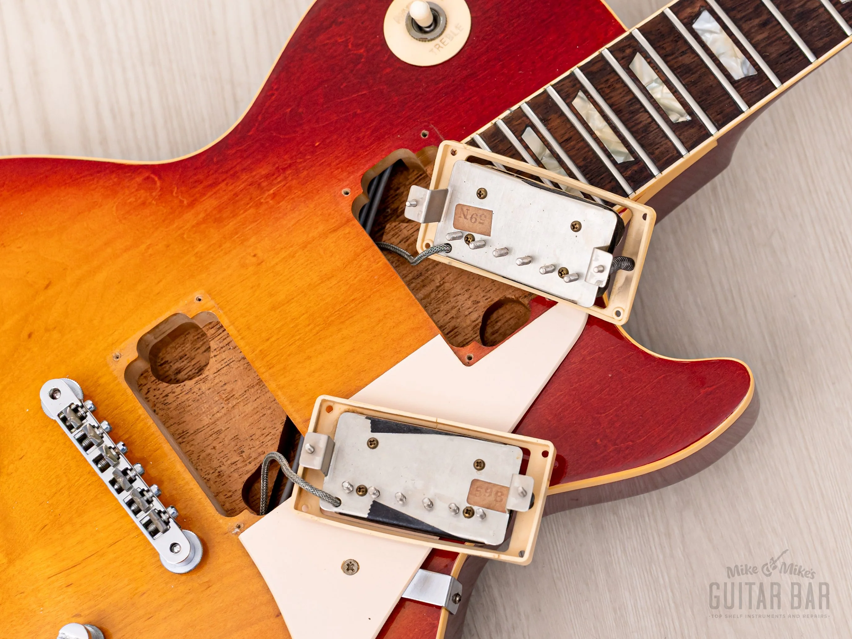 1977 Navigator by ESP ES-12 Les Paul Standard Vintage Guitar w/ Seymour Duncan SH-1 PAFs, Case - Image 15
