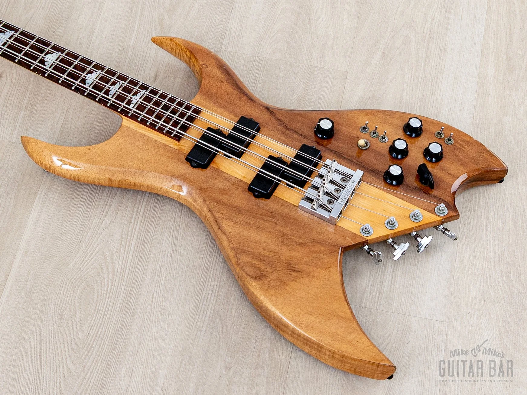 1978 BC Rich Bich 8-String Vintage Neck Through Bass Natural Koa w/ Case & Hangtag - Image 10