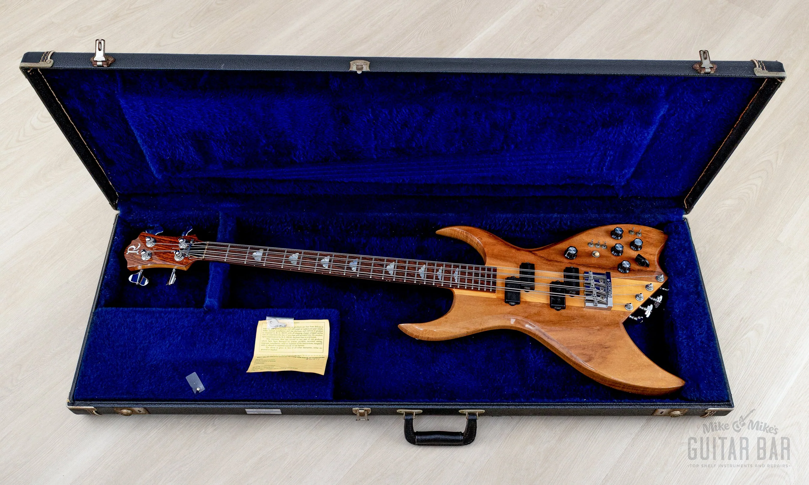 1978 BC Rich Bich 8-String Vintage Neck Through Bass Natural Koa w/ Case & Hangtag - Image 17