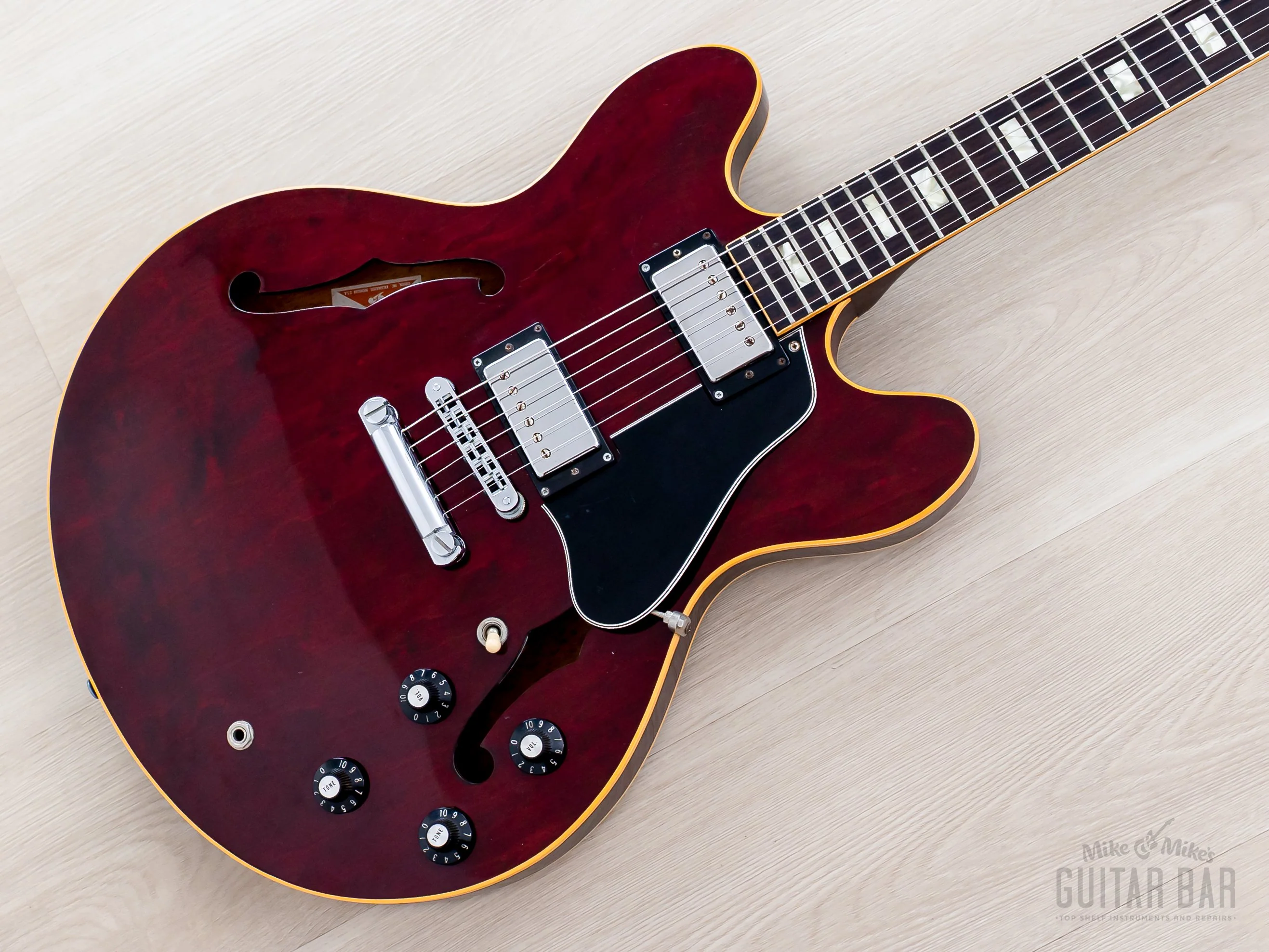 1978 Gibson ES-335 Vintage Semi-Hollow Guitar Wine Red, T-Tops & 1 11/16" Nut w/ Case