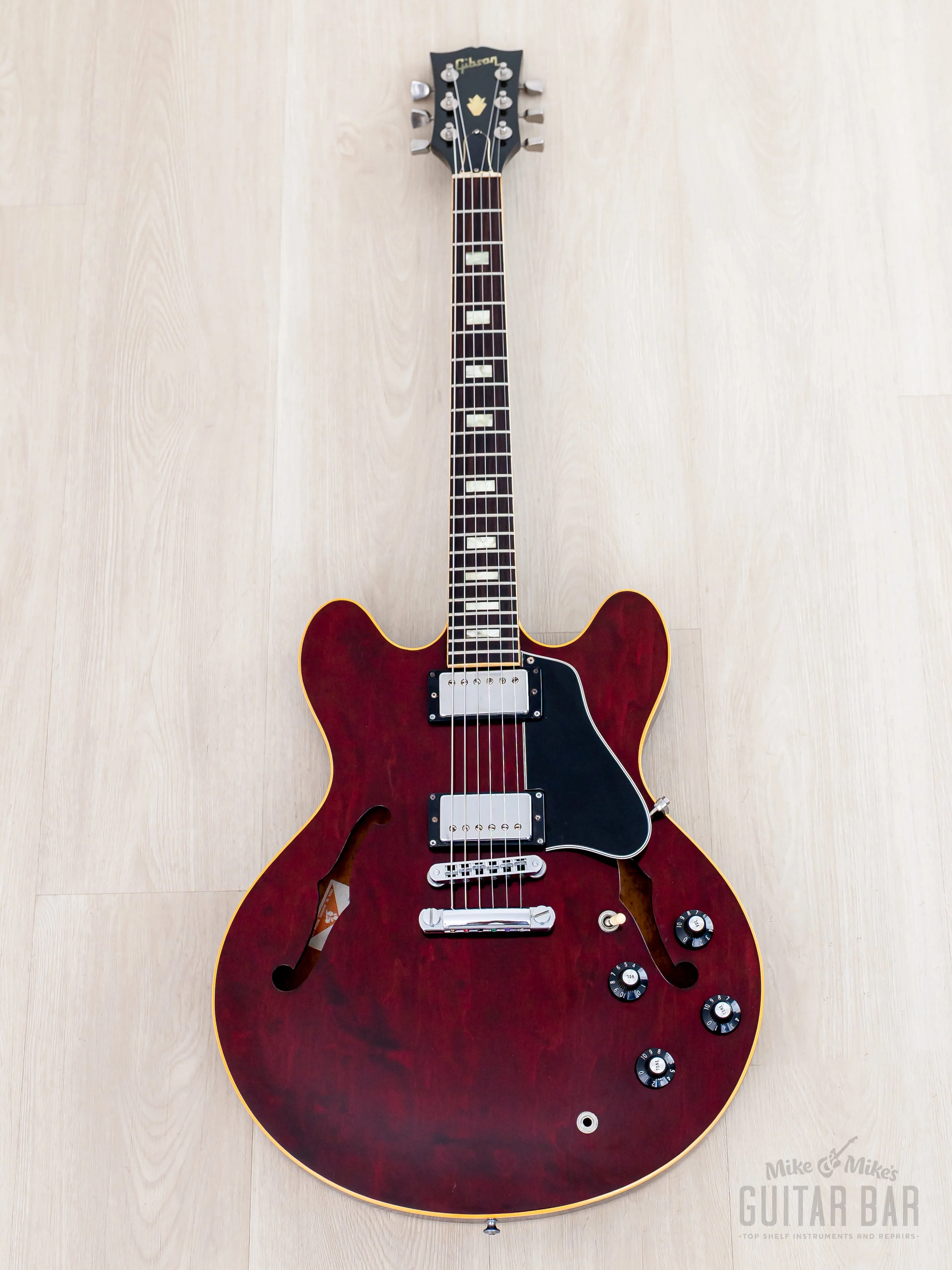 1978 Gibson ES-335 Vintage Semi-Hollow Guitar Wine Red, T-Tops & 1 11/16" Nut w/ Case - Image 2